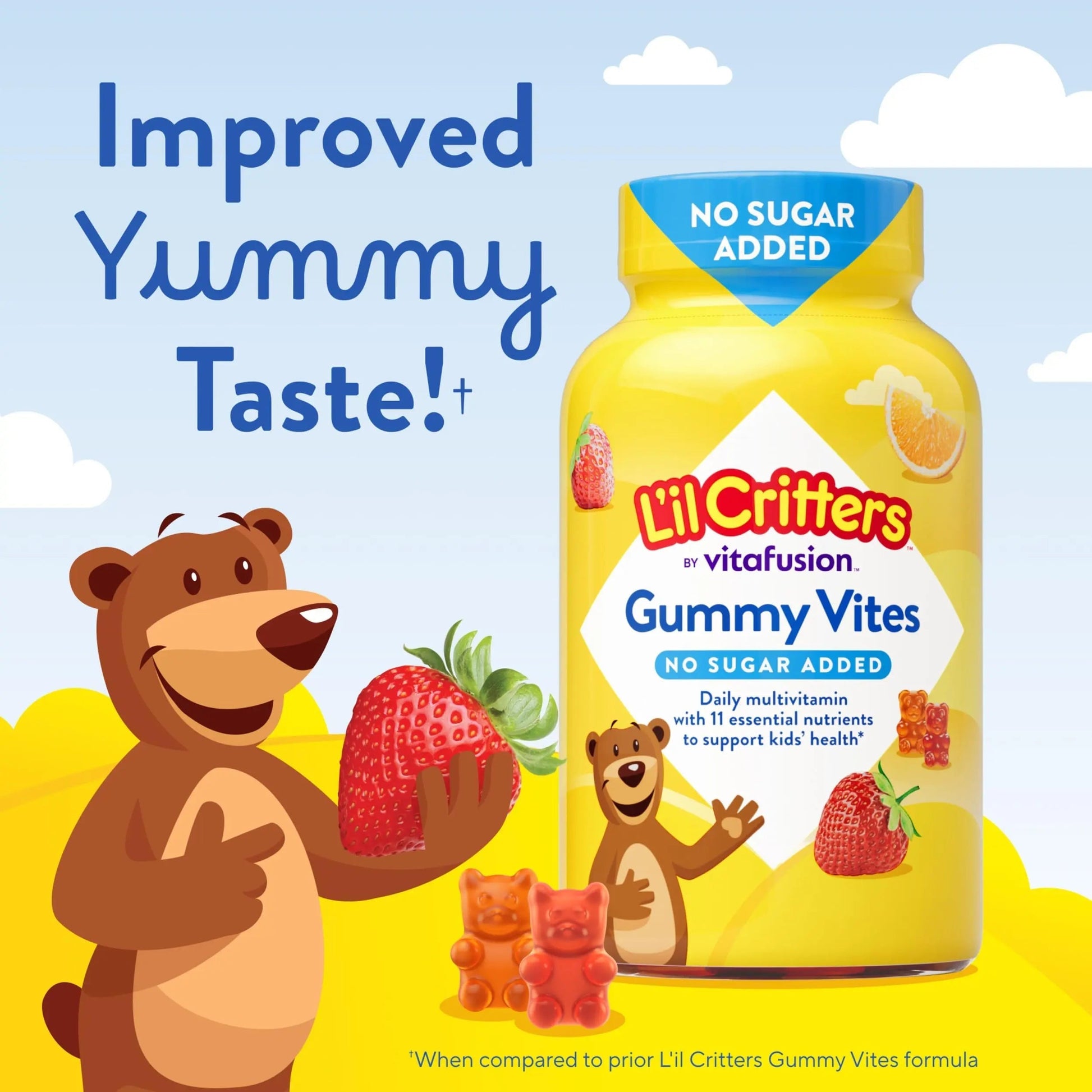 L’il Critters Gummy Vites No Sugar Added Daily Gummy Multivitamin for Ages 2+ Toddlers & Kids, Vitamin C, D3 for Immune Lil Critters buy supplements canada