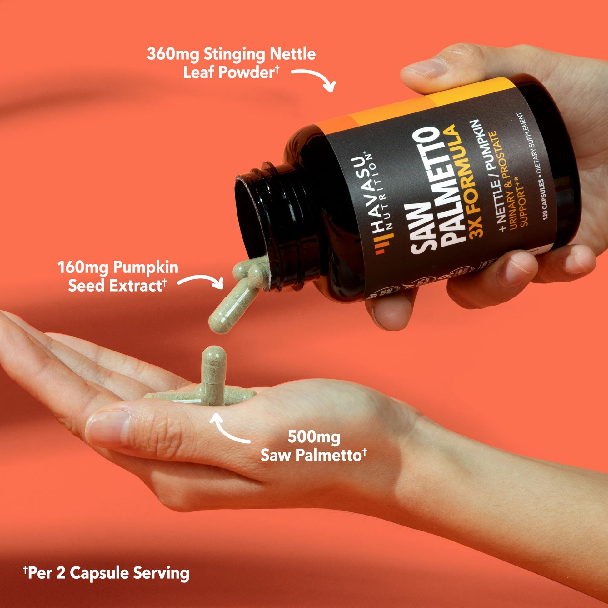 Saw Palmetto Supplement with Stinging Nettle and Pumpkin Seed Extract - Advanced 3X Formula - DHT Blocker Urinary Health and Prostate Support for Mens Health HAVASU NUTRITION buy supplements canada
