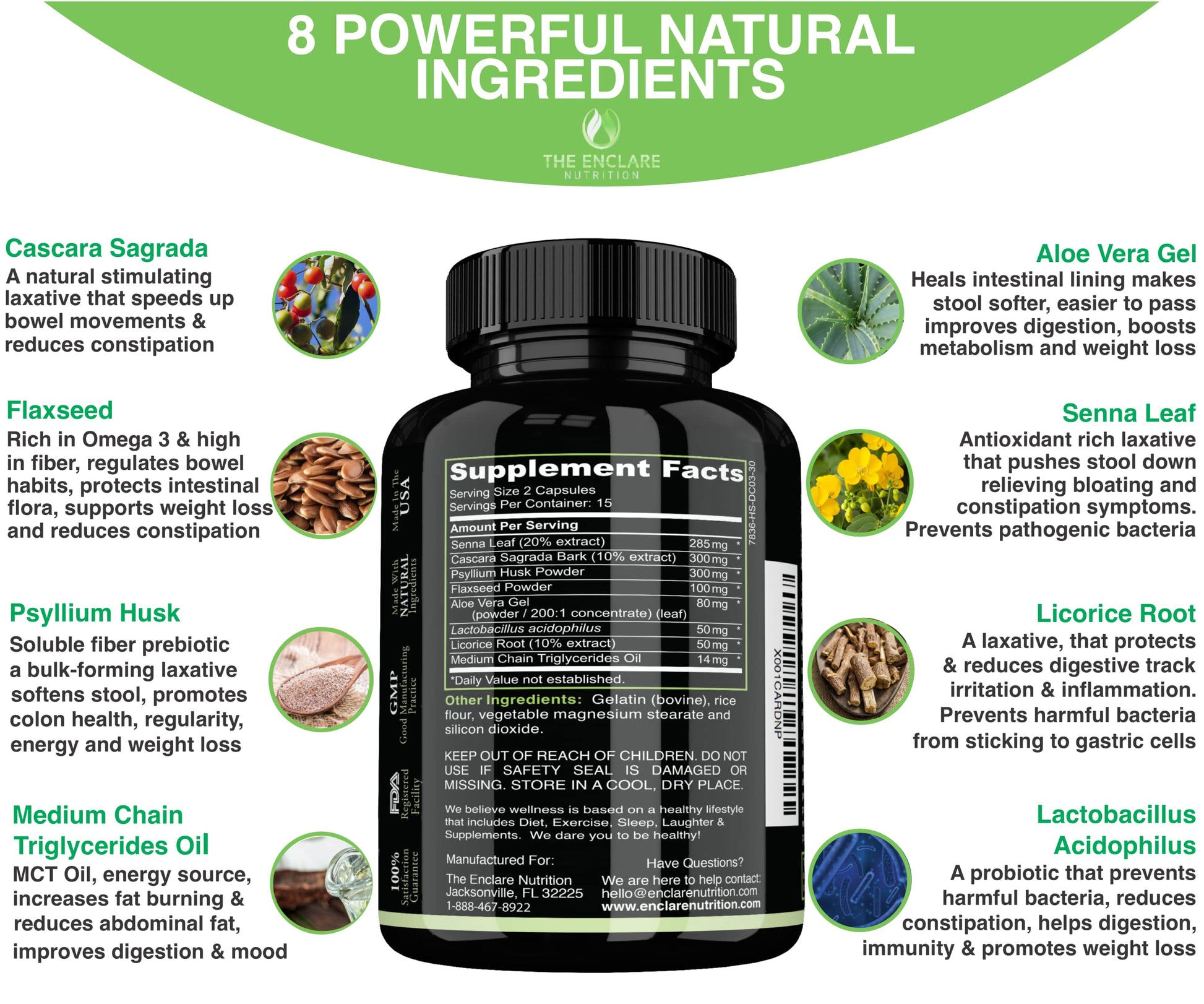 Colon Cleanse Fast-Acting Colon Cleanser Detox. Healthy Bowel Movement THE ENCLARE NUTRITION buy supplements canada