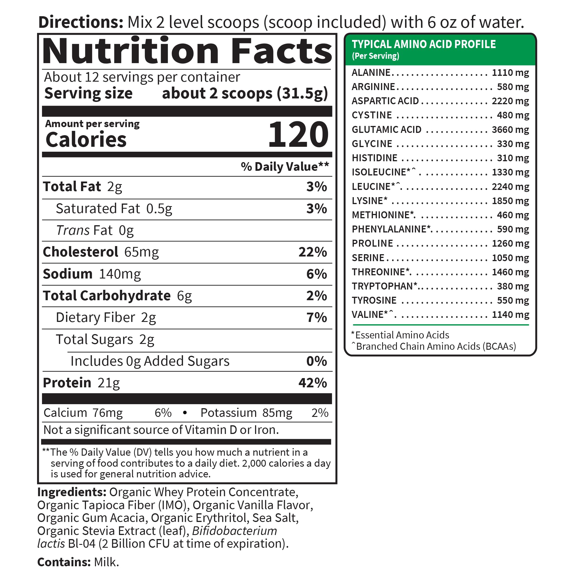 Garden of Life Grass Fed Whey Protein Powder Vanilla - 21g Protein for Women & Men + Probiotics - 12 Servings - Gluten Free, Non GMO, Kosher, Humane, RBST & rBGH Hormone Free Garden of Life buy supplements canada