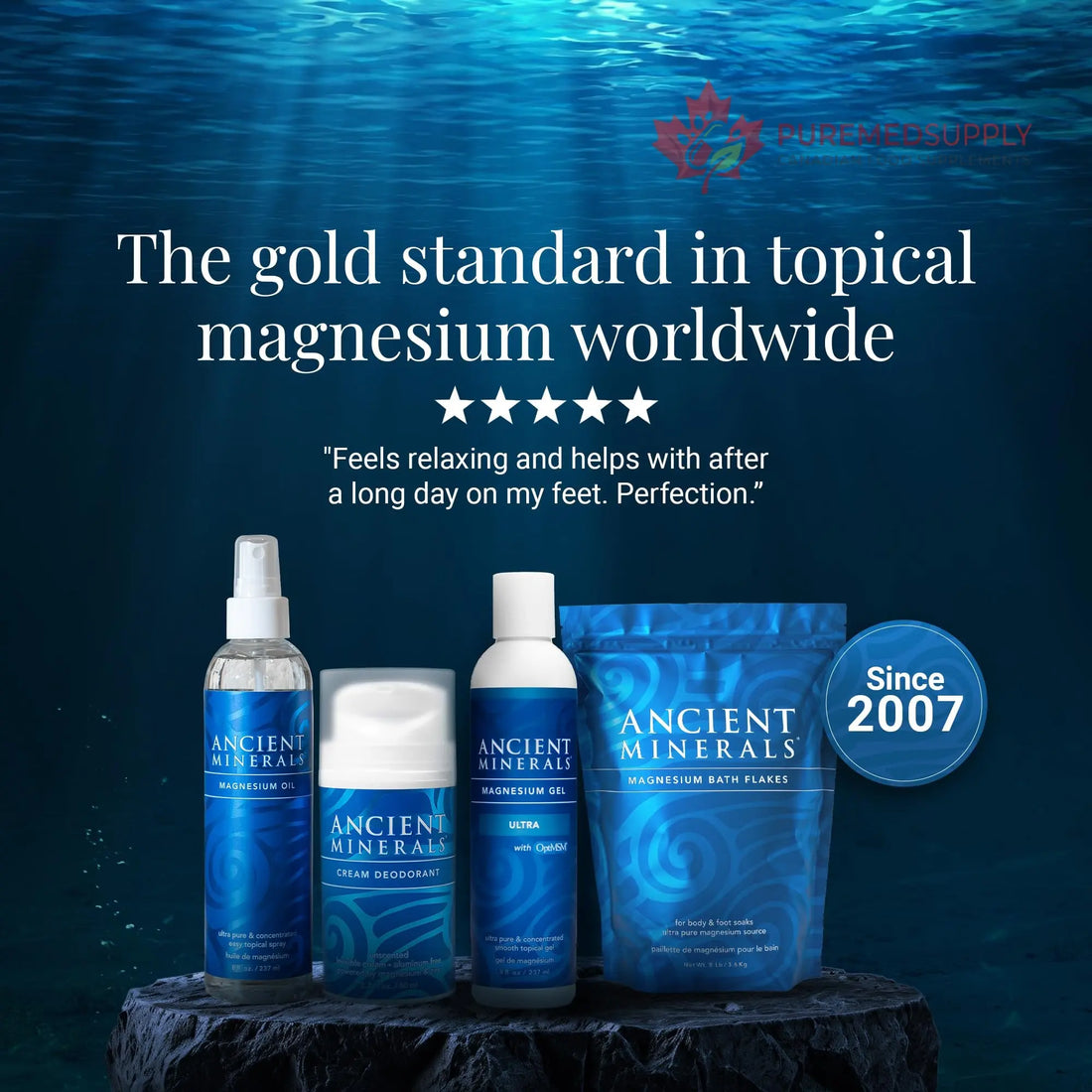 Ancient Minerals Magnesium Gel Ultra with OptiMSM and Aloe Vera - Topical Magnesium Gel Formula with MSM Best Used for Massage and Topical Application (8oz) Aus Healthcare buy supplements canada