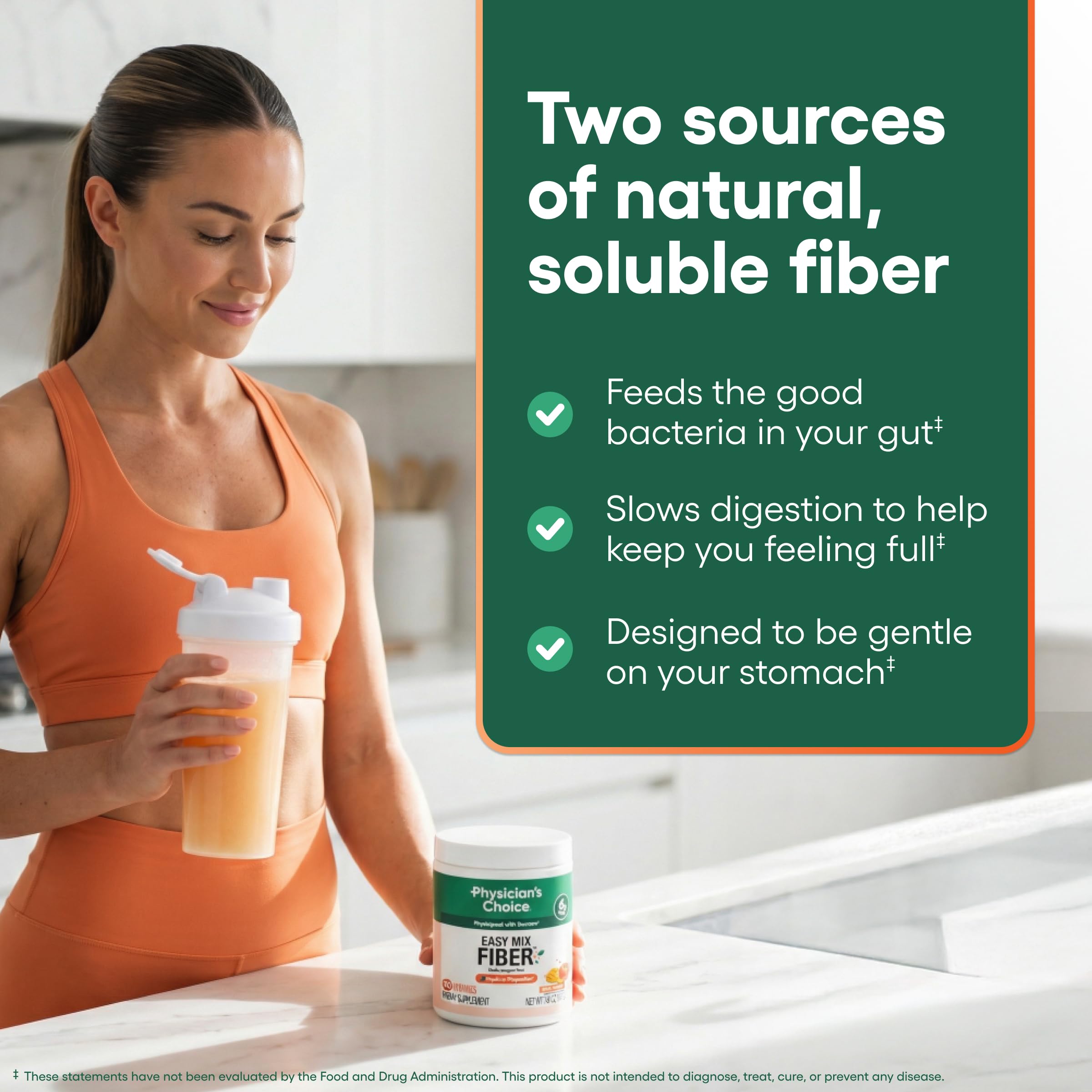 Physician's CHOICE Easy Mix Fiber for Digestive Health & Regularity - No Grit - Daily Prebiotic Soluble Fiber Powder Supplement Physician's CHOICE buy supplements canada