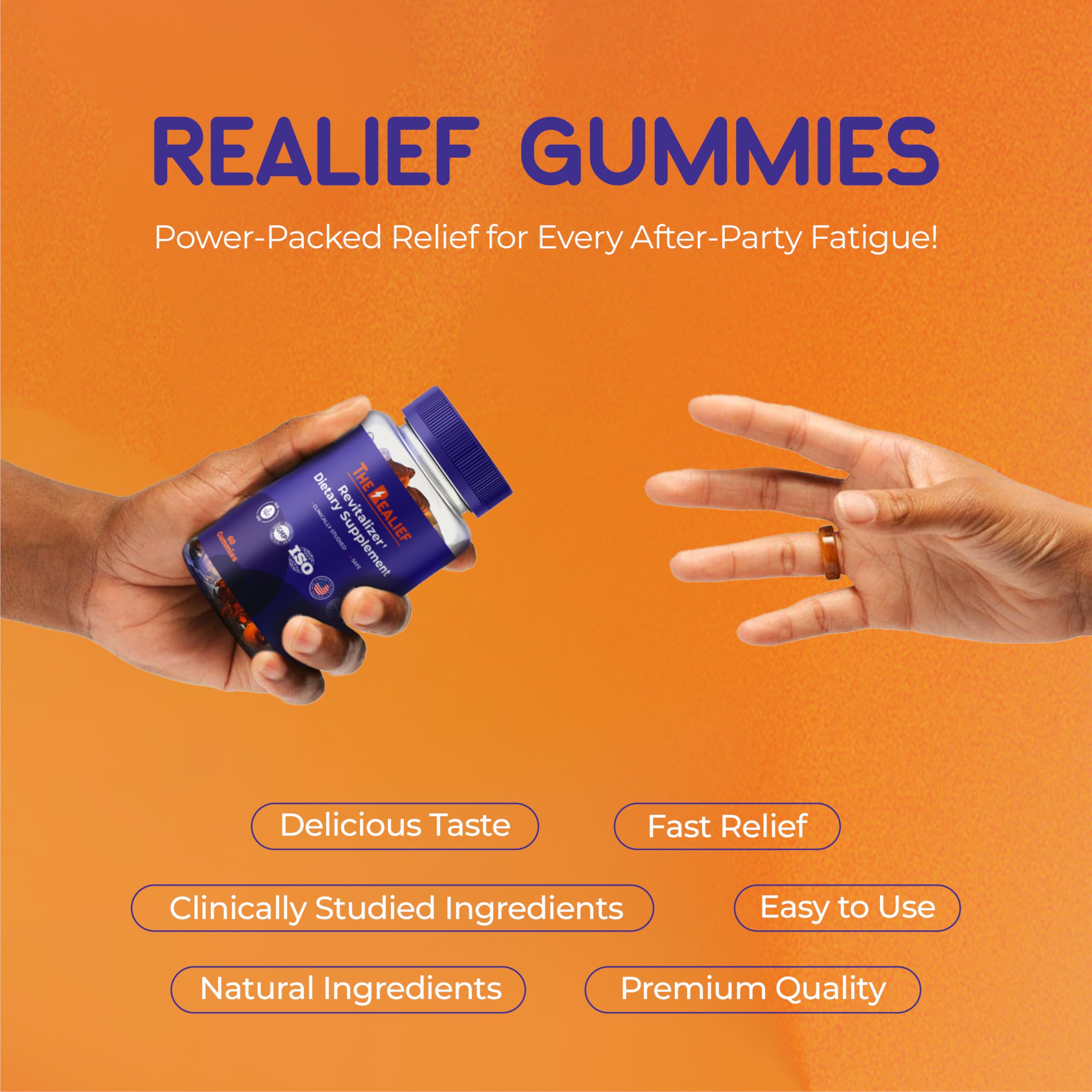 The Realief 60 Count Post Party Gummies – DHM, Milk Thistle & Electrolytes – Wellness Support – Strawberry Flavor – Wake Up Refreshed The Realief buy supplements canada