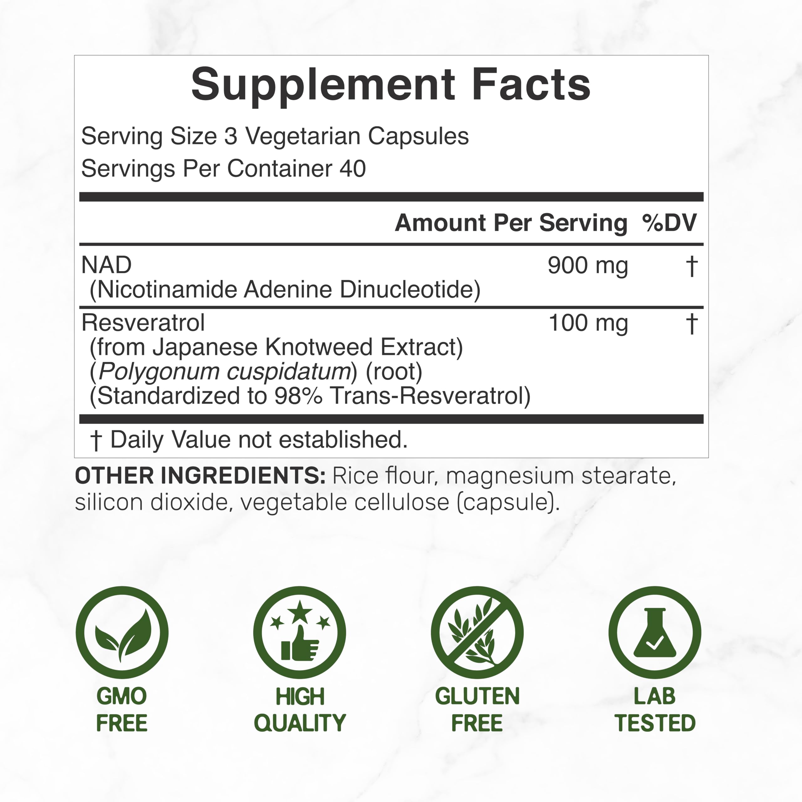 NAD+ Resveratrol Supplement 1,000mg Per Serving, 120 Veggie Capsules | 2-in-1 Extra Strength NMN Supplement Alternative | NAD Supplements for Women & Men | Non-GMO, Gluten Free DEAL SUPPLEMENT buy supplements canada