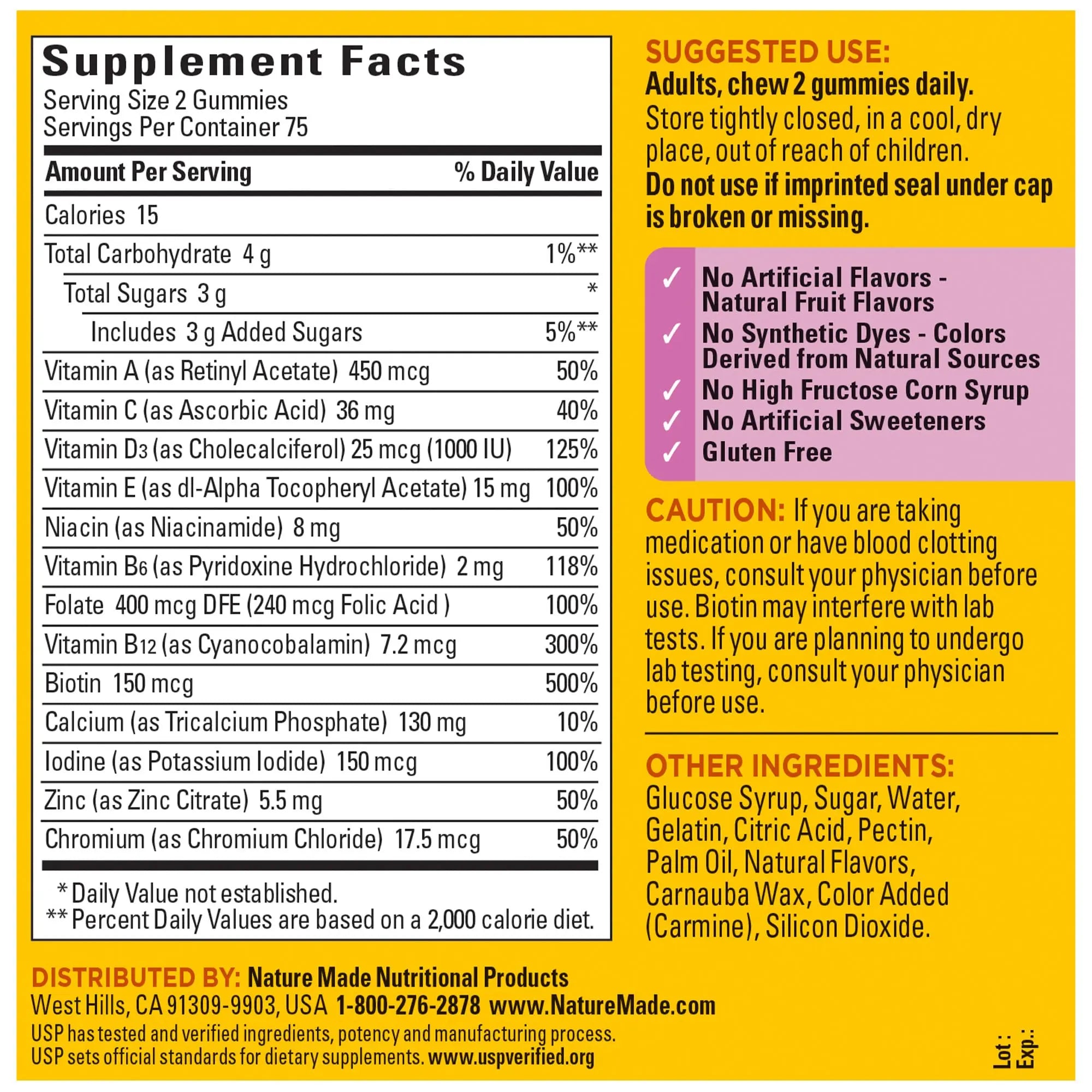 Nature Made Multivitamin Gummies Combo Pack for Him & Her, Tasty Men & Womens Multivitamin with Vitamin C, Vitamin D3, B Vitamins Nature Made buy supplements canada