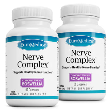 EuroMedica Nerve Complex - Herbal Supplement with Bioactive Vitamin B12 - Circulation & Nerve Health Support Supplement - Vegan Capsules with Boswellia Serrata - 60 Capsules, 2 Pack (120 Capsules) EuroMedica buy supplements canada