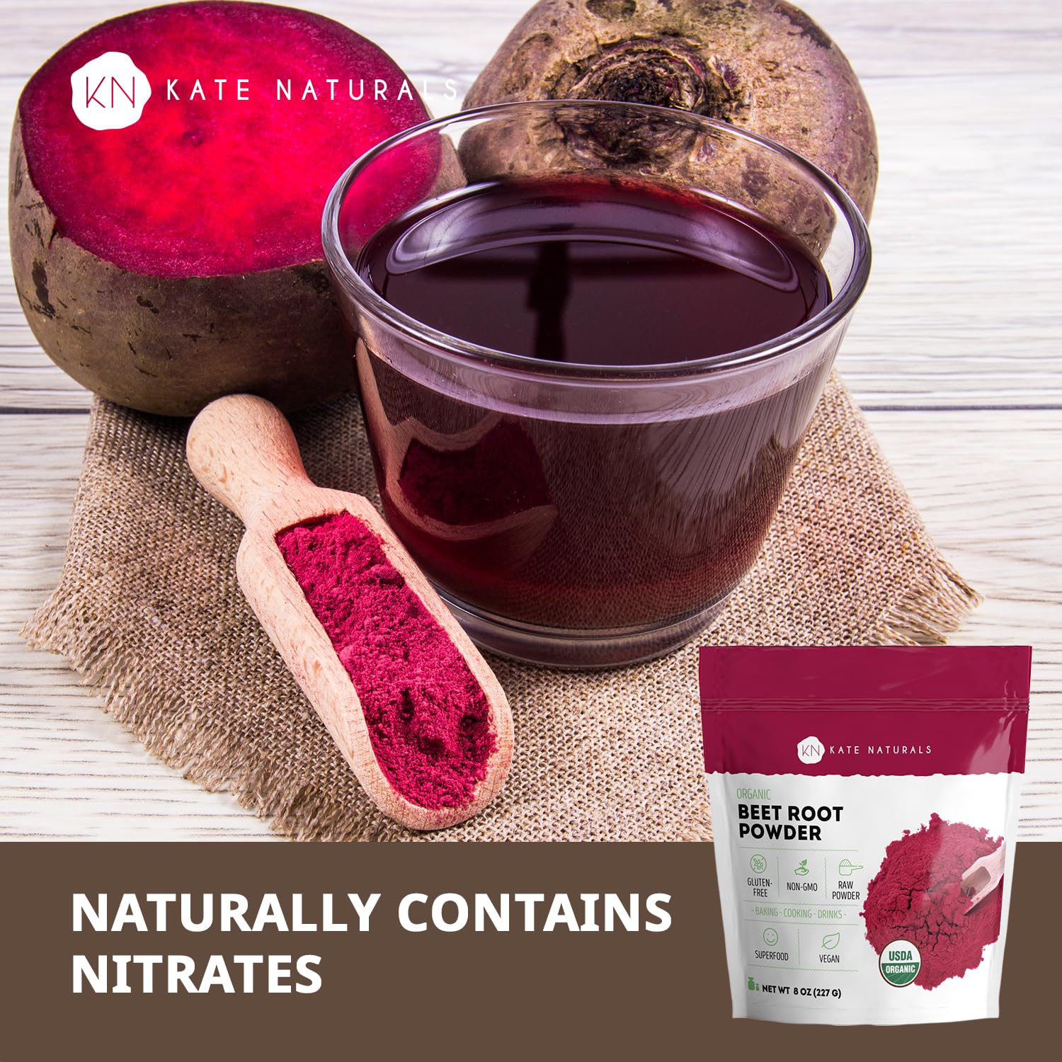 Kate Naturals Organic Beet Root Powder for Smoothies, Baking & Juice. Raw Beetroot Superfood & Natural Red Food Coloring Kate Naturals buy supplements canada