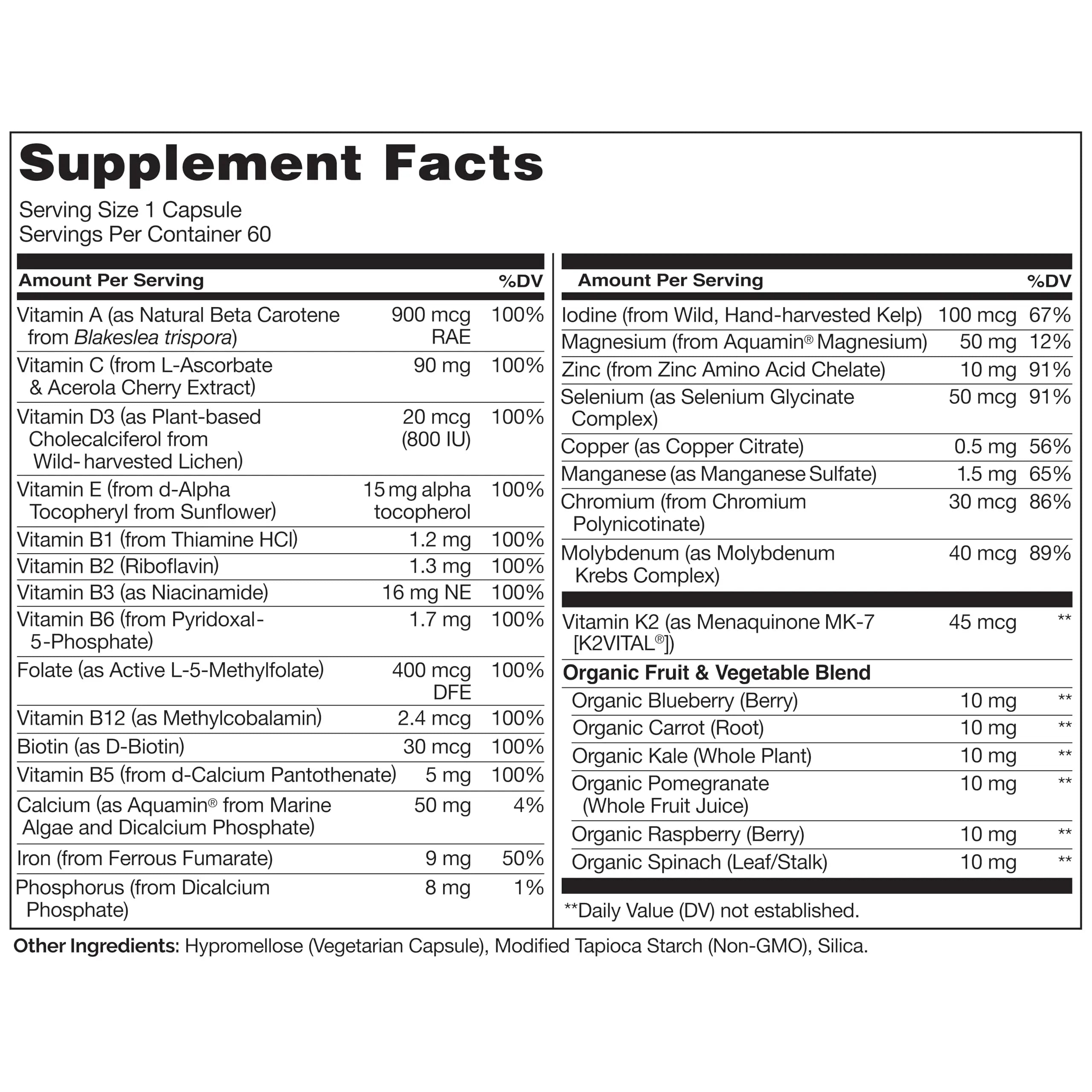 NATURELO Teen Multivitamin - Whole Food, 60 Capsules and One Daily Multivitamin for Women, 60 Capsules - 2 Month Supply Bundle NATURELO buy supplements canada
