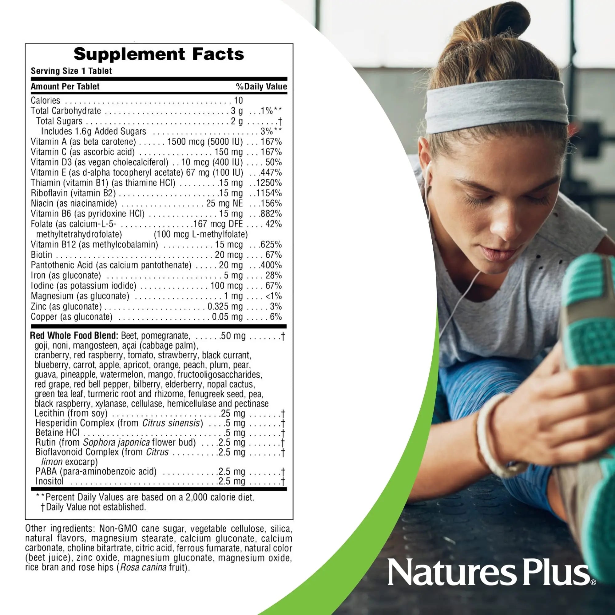NaturesPlus Adult's Chewable - 60 Tablets, Exotic Red Berry Flavor - Multivitamin & Mineral - Vegetarian, Gluten Free - 60 Servings NaturesPlus buy supplements canada