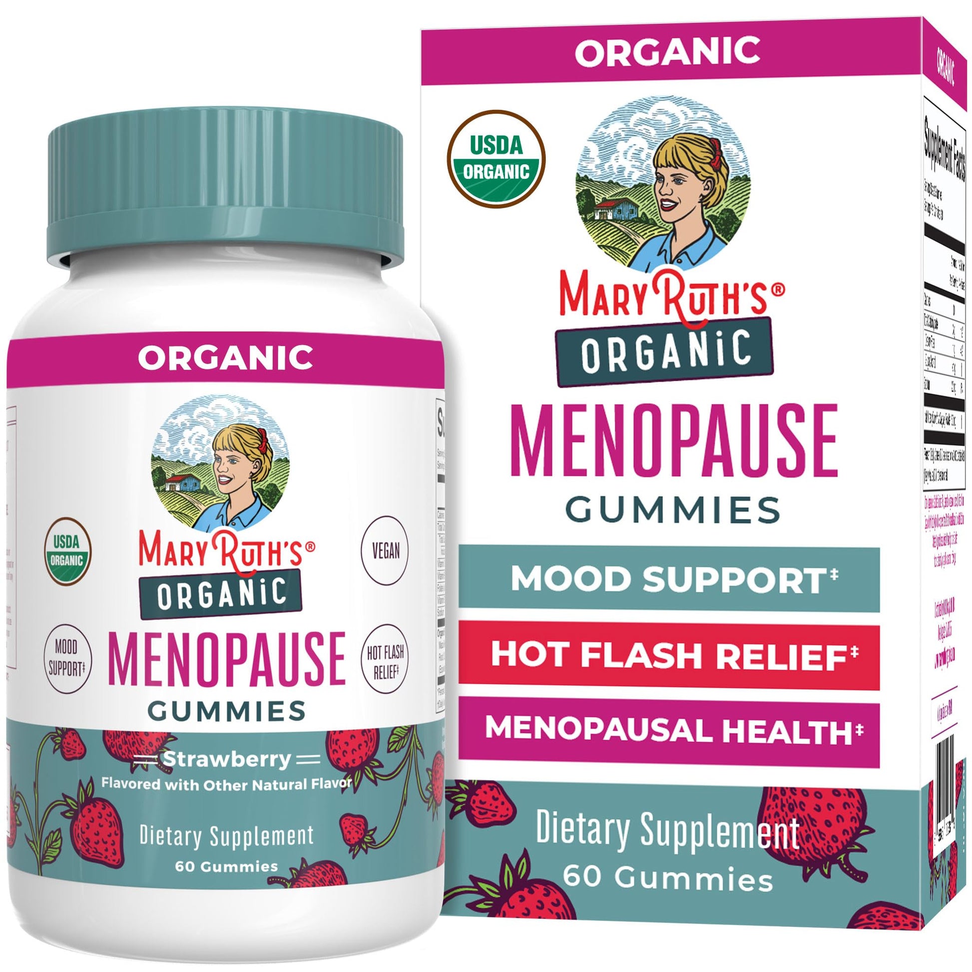 Organic Menopause Gummies by MaryRuth's | Menopause Supplements for Women | Mood Support | Hot Flash Relief | Maca Root | Black Cohosh | USDA Organic | Non-GMO | Vegan | 30 Servings MARYRUTH'S buy supplements canada