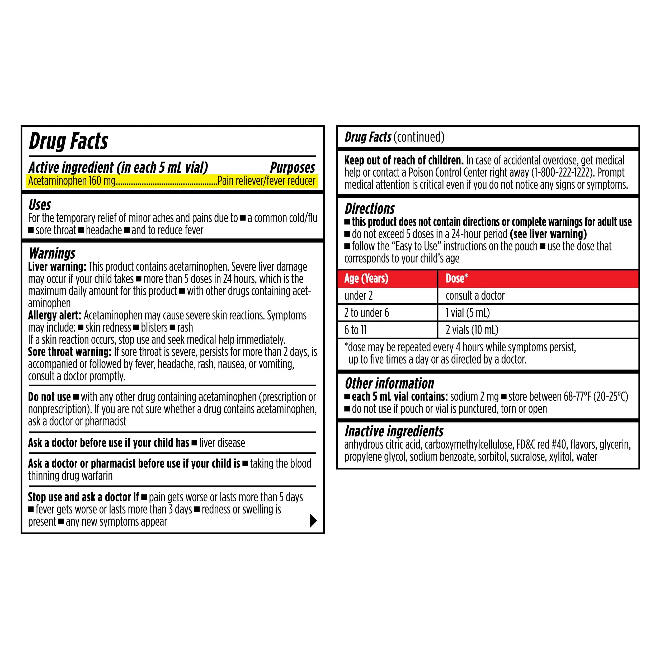 Dr. Kids Children’s Pain and Fever Medicine - Acetaminophen for Kids Ages 2-11, Pre-Measured Single-Use Vials for Headache, Sore Throat, Cold and Flu, Cherry Flavor, 30 Count Dr. Kids buy supplements canada