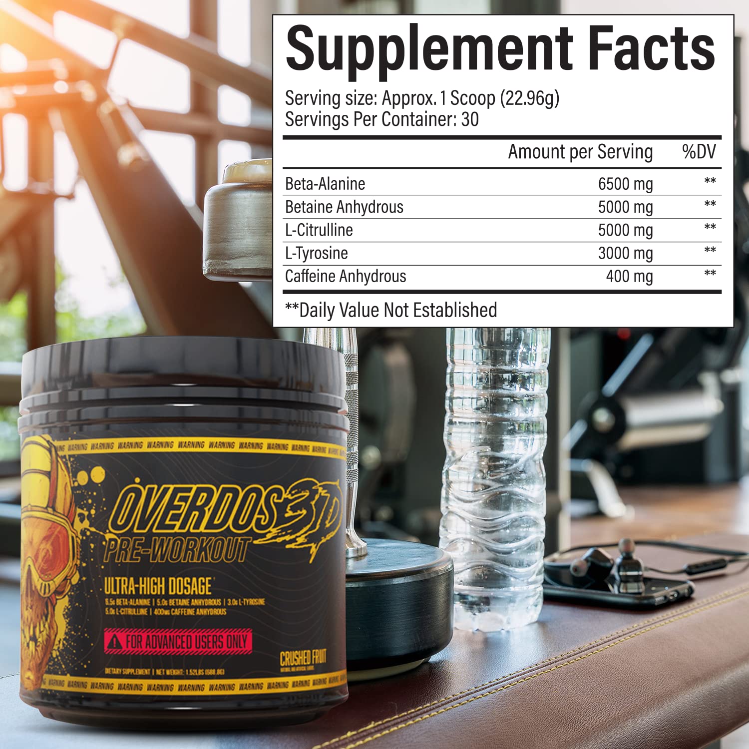 OVERDOS3D Pre-Workout Powder | Ultra-High Dosage | for Advanced Users ONLY Heath Secret buy supplements canada