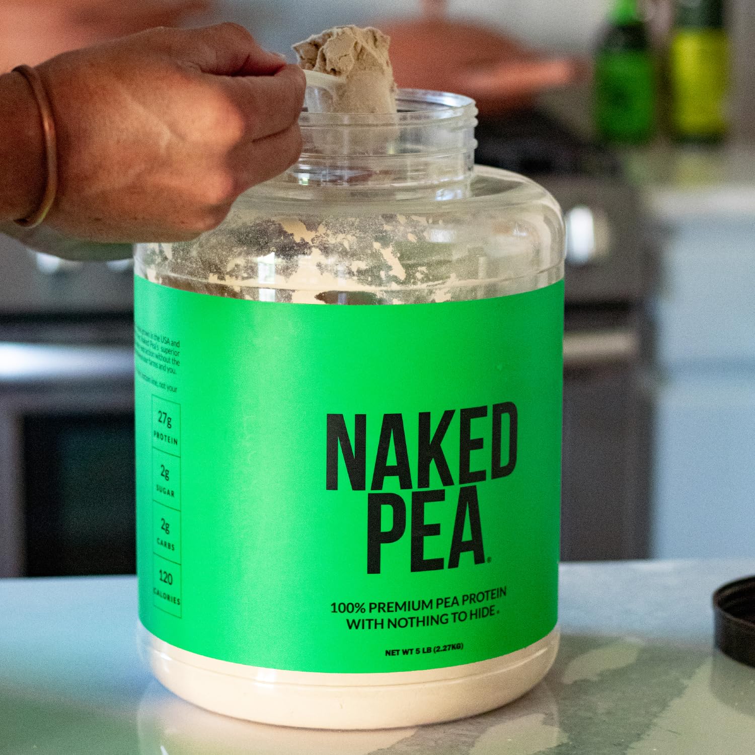 NAKED Pea - 5LB 100% Pea Protein Powder from North American Farms - Unflavored Vegan Pea Protein Isolate - NSF Certified, Plant Protein Powder, Easy to Digest - 76 Servings NAKED buy supplements canada