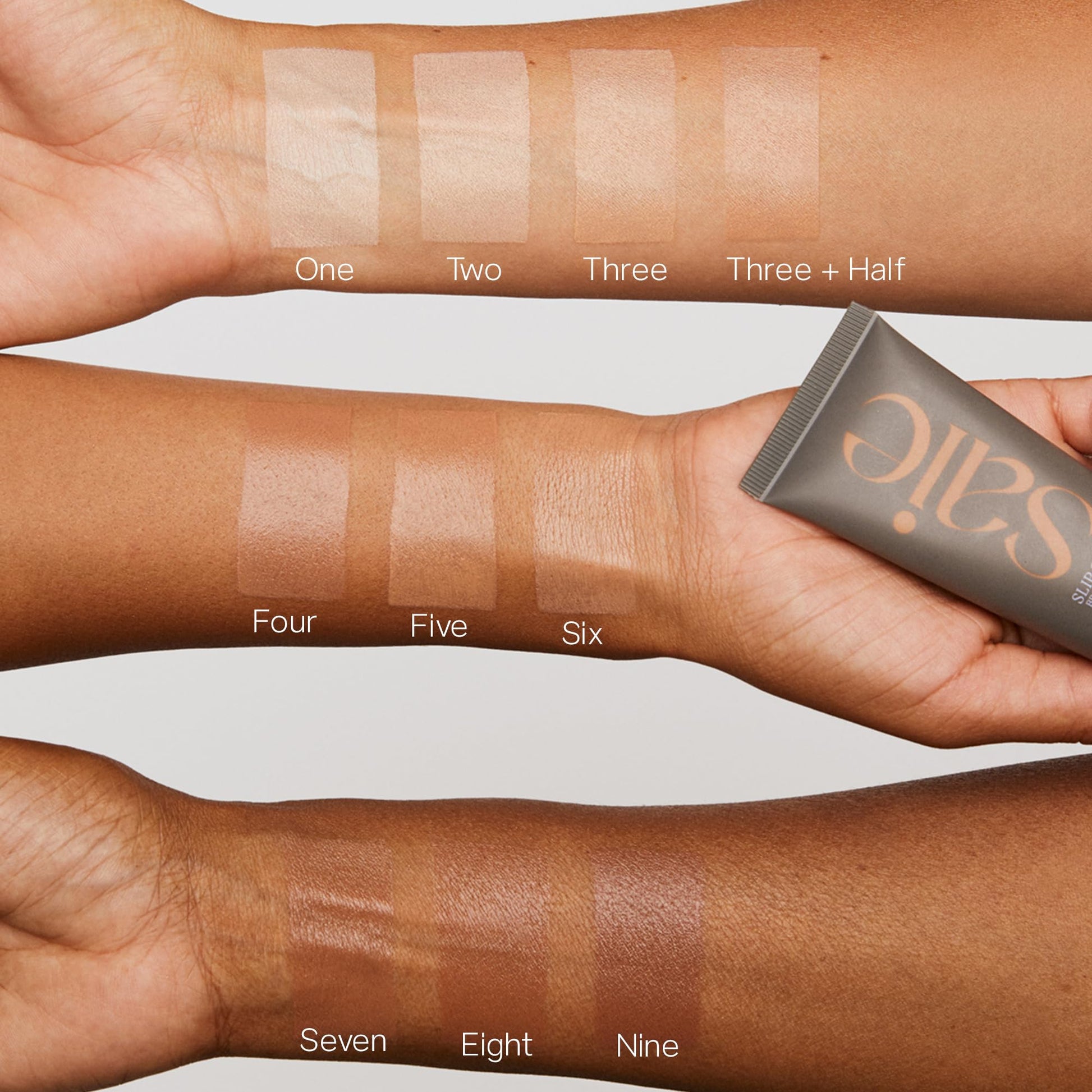 Saie Slip Tint Tinted Moisturizer with SPF 35 - Light Coverage, Glowy Skin Tint & Mineral Sunscreen for Face with Hydrating Hyaluronic Acid - Summer Makeup Essential - Shade Three + Half (1.35 oz) Saie buy supplements canada
