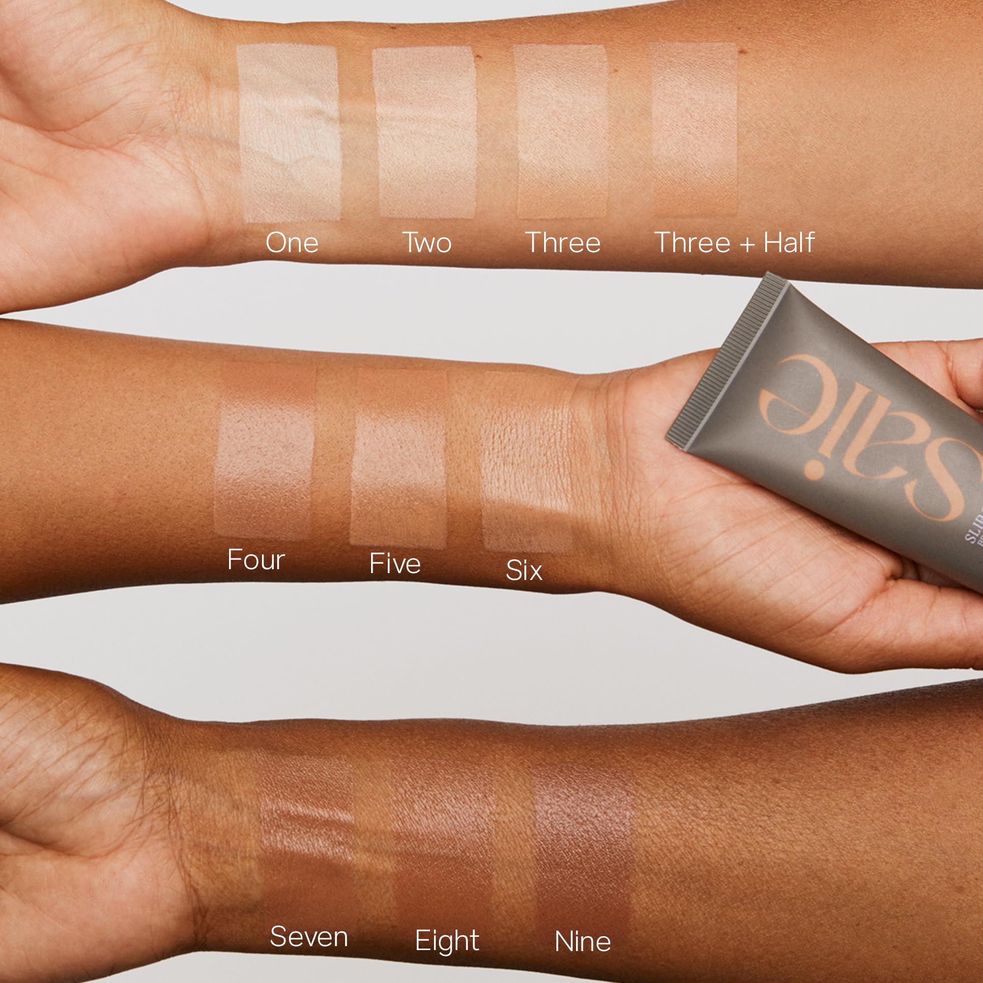 Saie Slip Tint Tinted Moisturizer with SPF 35 - Light Coverage, Glowy Skin Tint & Mineral Sunscreen for Face with Hydrating Hyaluronic Acid - Summer Makeup Essential - Shade Three + Half (1.35 oz) Saie buy supplements canada
