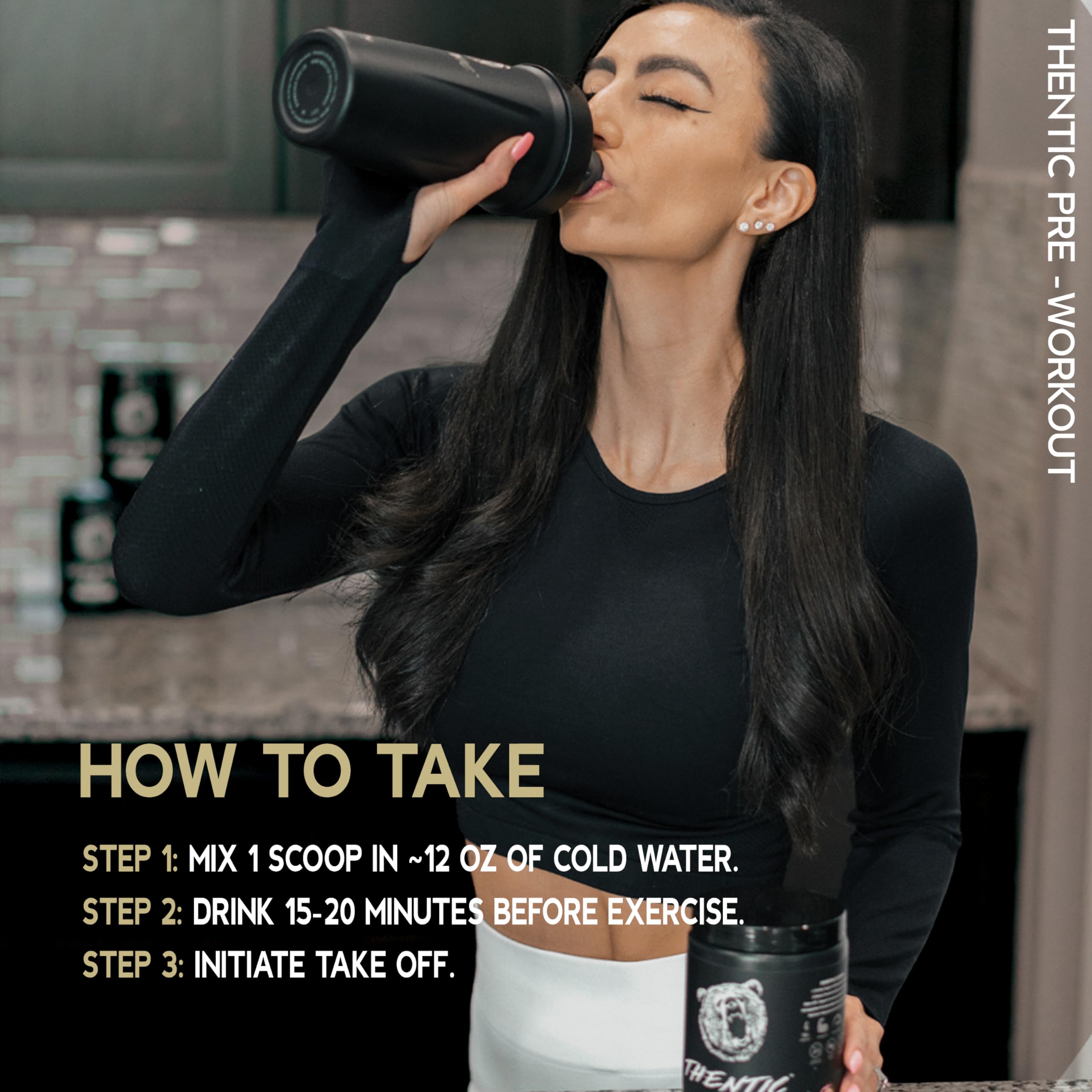 THENTIC Caffeine Free Pre Workout - Naturally Flavored & Sweetened Nootropic Non-Stim THENTIC buy supplements canada