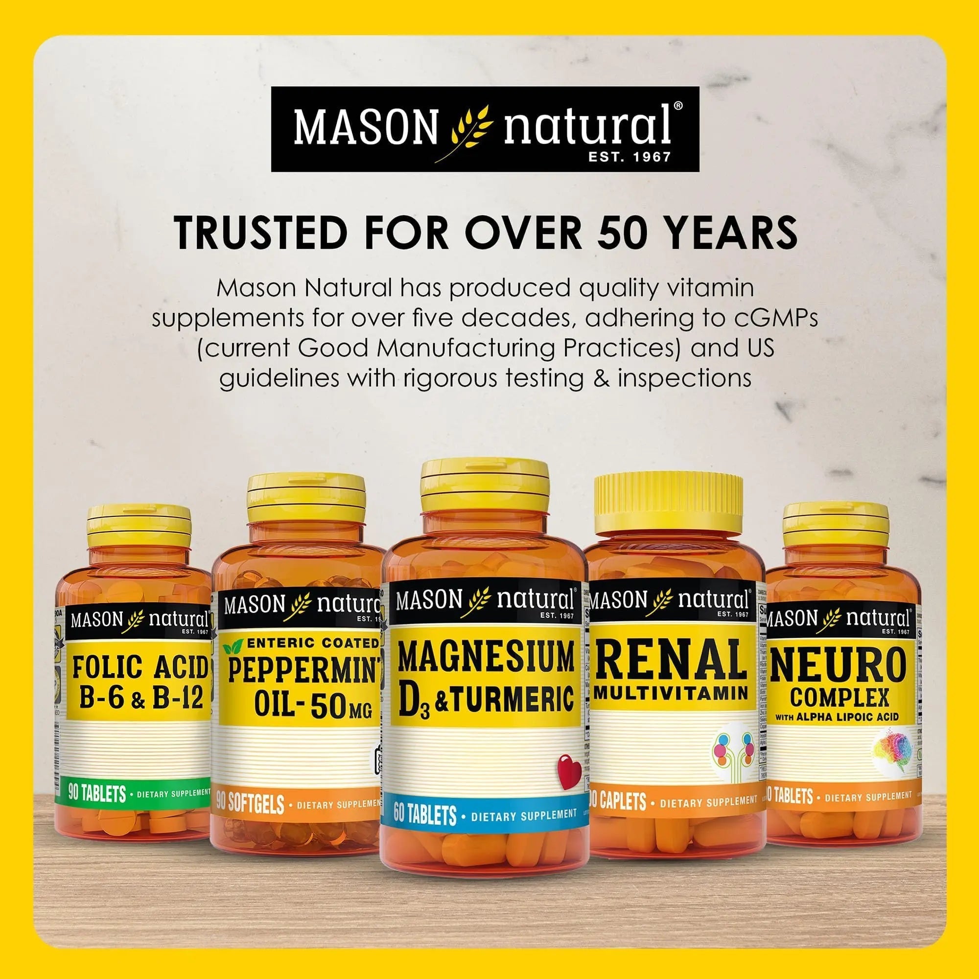 MASON NATURAL Mini Multi Vitamins, Vitamins A, C, D3, E, B1, B2, B3, B6, B12, Folate and Calcium for Overall Health, 1 Year Supply MASON NATURAL buy supplements canada