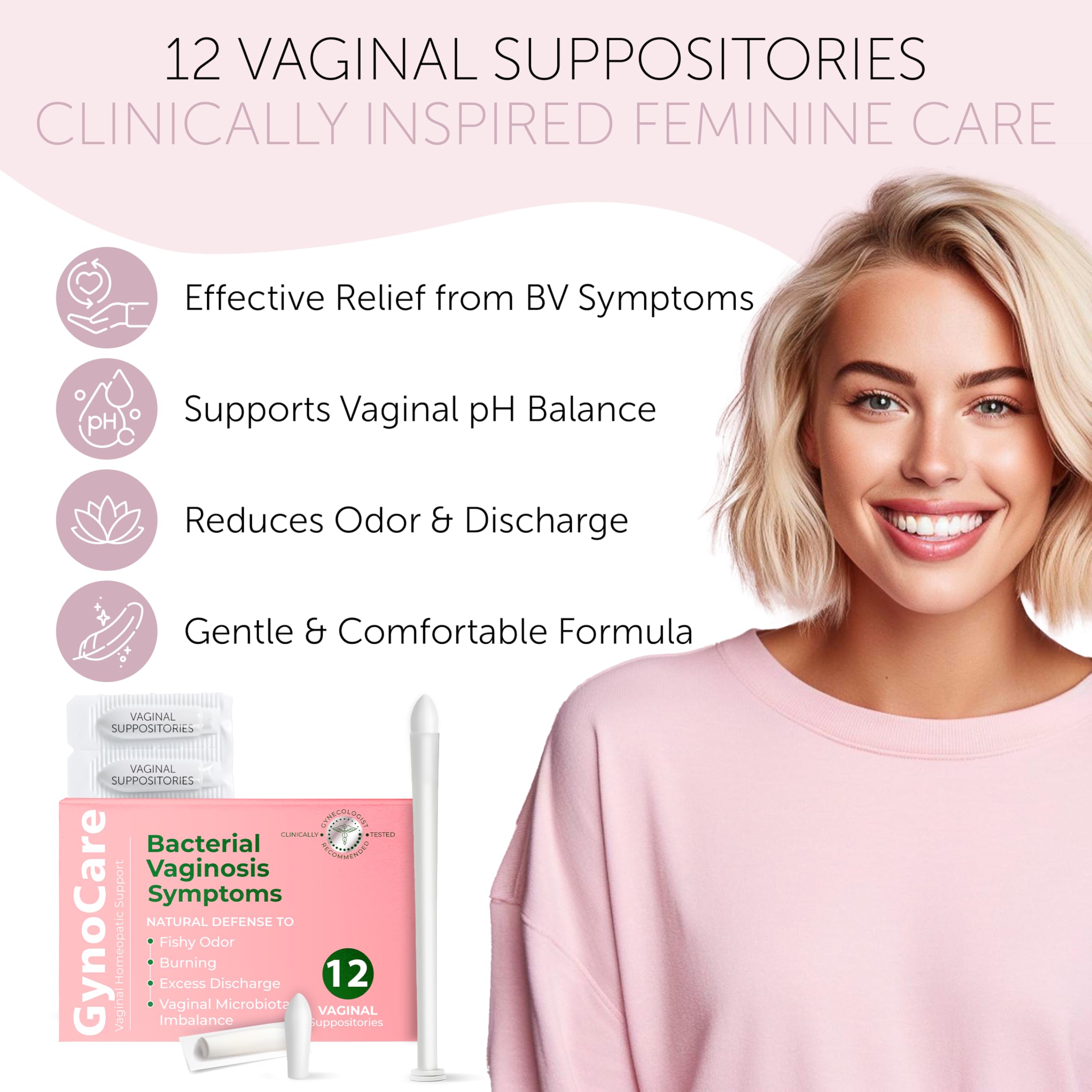 Bacterial Vaginosis Treatment | BV Treatment For Women | Boric Acid Suppositories For Women | Natural Homeopathic for Odor, Itching, Discharge, BV, and Vaginal Microbiota Imbalance | 12 Suppositories Terramed Just Think Comfort buy supplements canada
