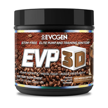 Evogen EVP 3D Iced Moche Coffee | Xtreme Stimulant Free Pre-Workout Powder Arginine Evogen buy supplements canada