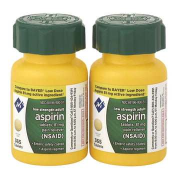 Sam's West Member's Mark Low Strength Adults Enteric Safety Coated Aspirin Regimen Tablets Pain Reliever NSAID, 81 mg, 2 Bottles, 730 Tablets MEMBER´S MARK buy supplements canada