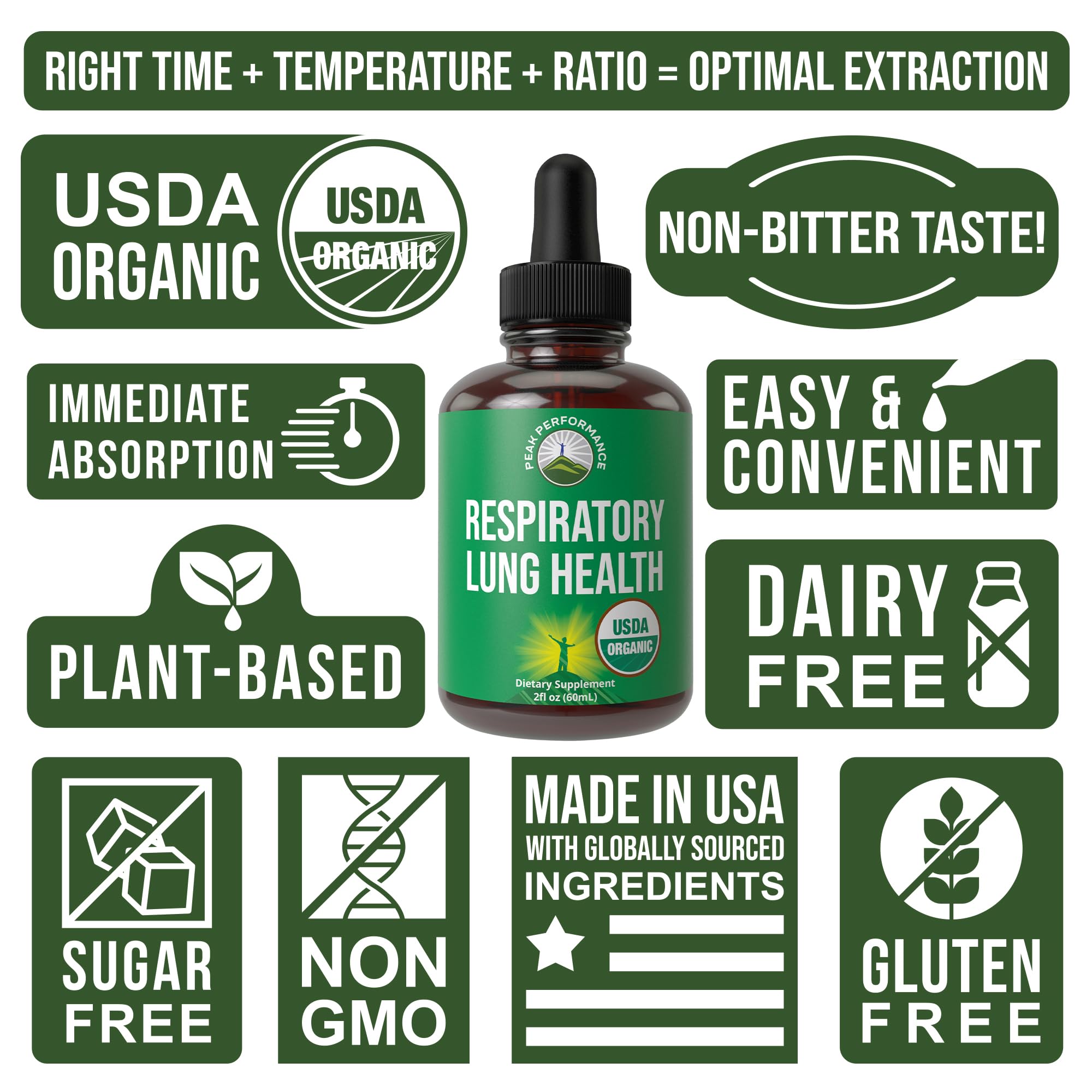 USDA Organic Lung Detox for Smokers and Non Smokers with 6 Top Ingredients. Mullein Leaf, Marshmallow Root, Calendula. Lungs Cleanse for Better Respiratory Health. Liquid Drops Tincture Supplement Peak Performance buy supplements canada