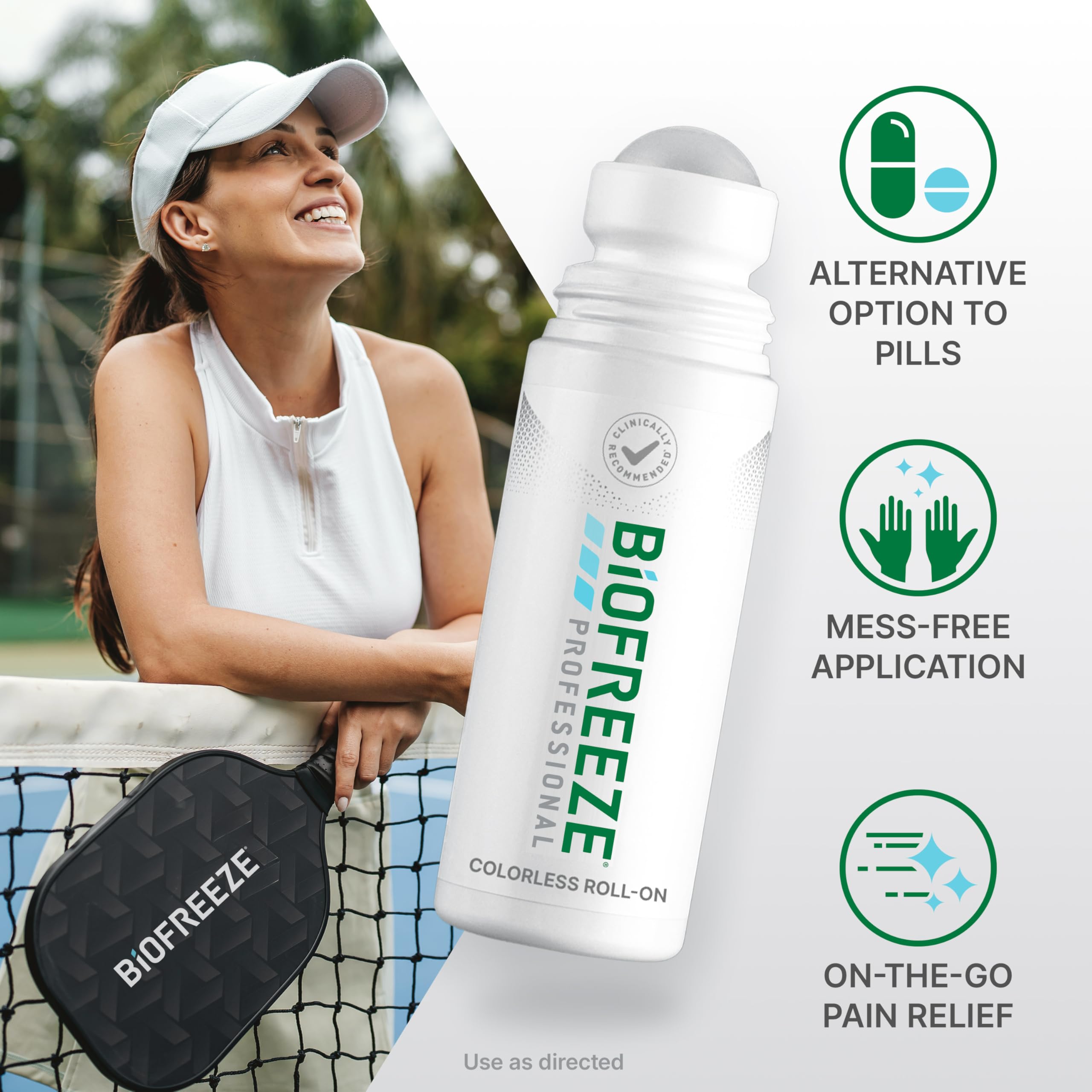 Biofreeze Professional Colorless Pain Relief Roll On, Knee & Simple Backache Relief, Arthritis Pain Reliever, Neck Pain Relief, Cooling Joint Pain Relief, Roll-On Menthol Gel 3 Fl Oz Biofreeze buy supplements canada