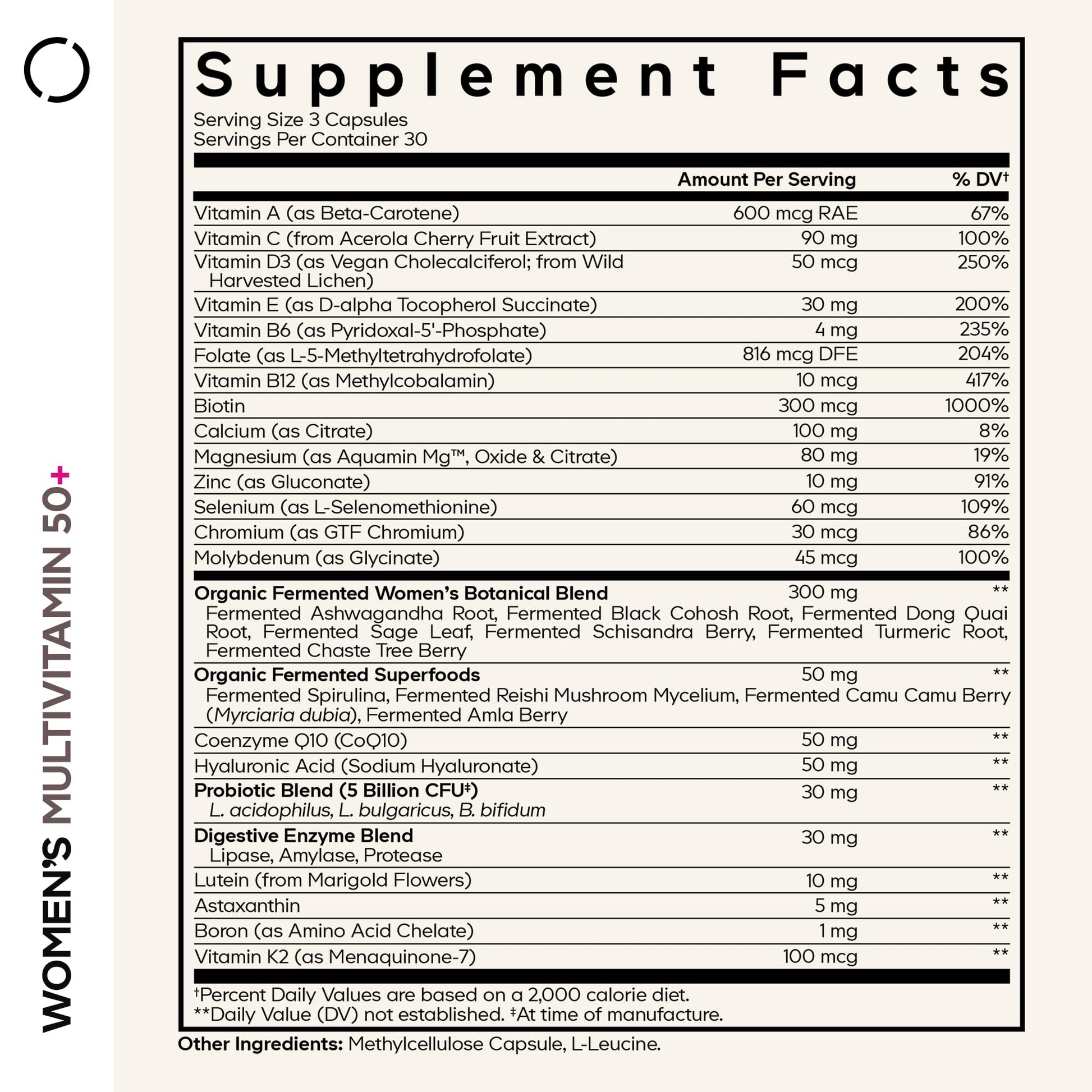 Codeage Women’s Multivitamin 50+ Supplement - Essential Vitamins for Women Over 50, Minerals, CoQ10, Hyaluronic Acid, Probiotics, Black Cohosh, Ashwagandha & Superfoods - Non-GMO - 90 Capsules Codeage buy supplements canada