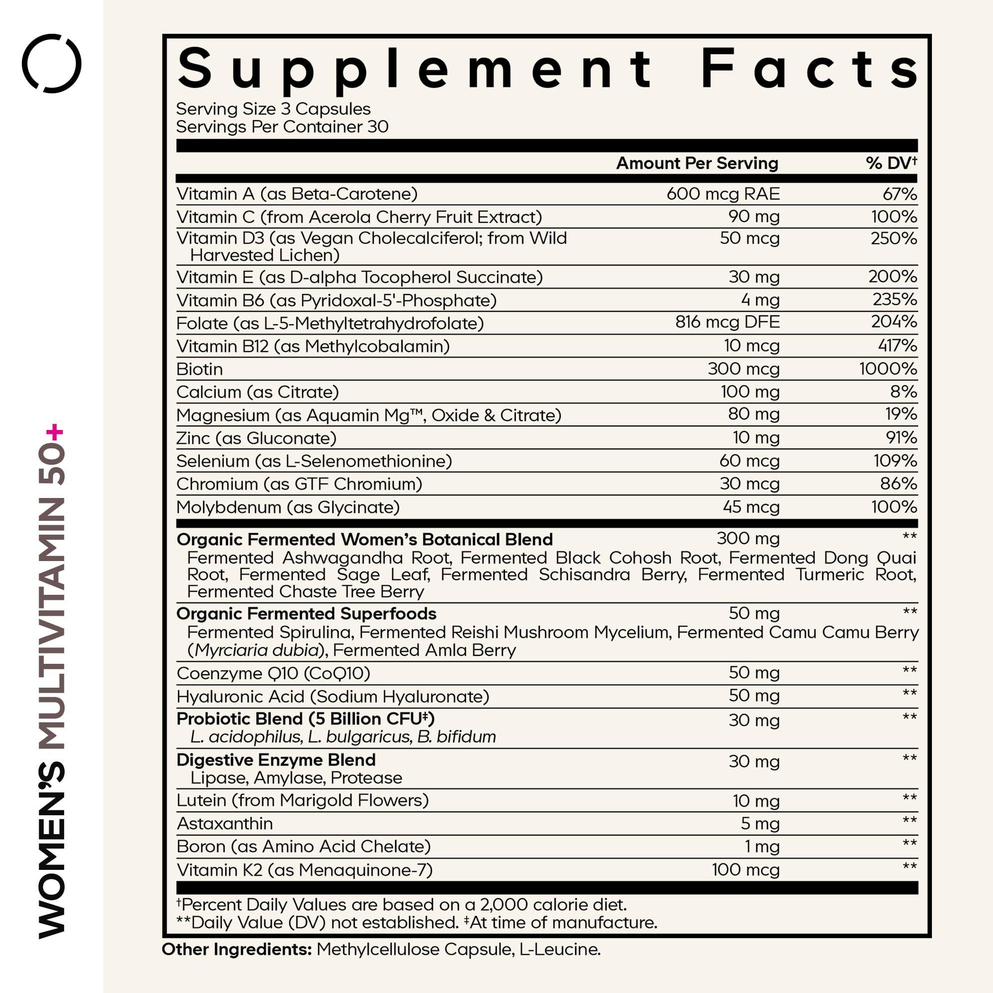 Codeage Women’s Multivitamin 50+ Supplement - Essential Vitamins for Women Over 50, Minerals, CoQ10, Hyaluronic Acid, Probiotics, Black Cohosh, Ashwagandha & Superfoods - Non-GMO - 90 Capsules Codeage buy supplements canada