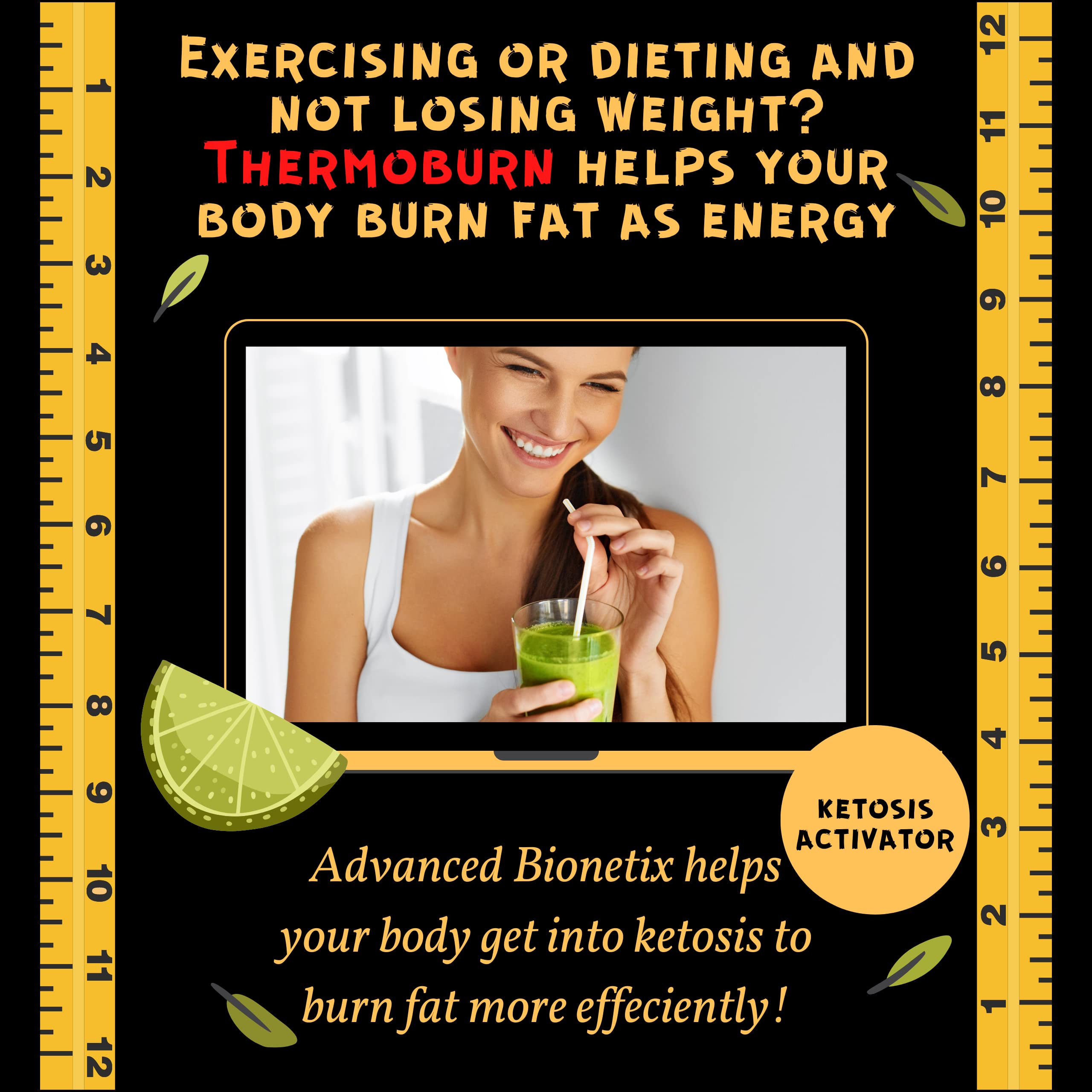 ThermoBurn™ Ketosis Activator Keto Pills + Apple Cider Vinegar Capsules Fat Burner Advanced Bionetix buy supplements canada