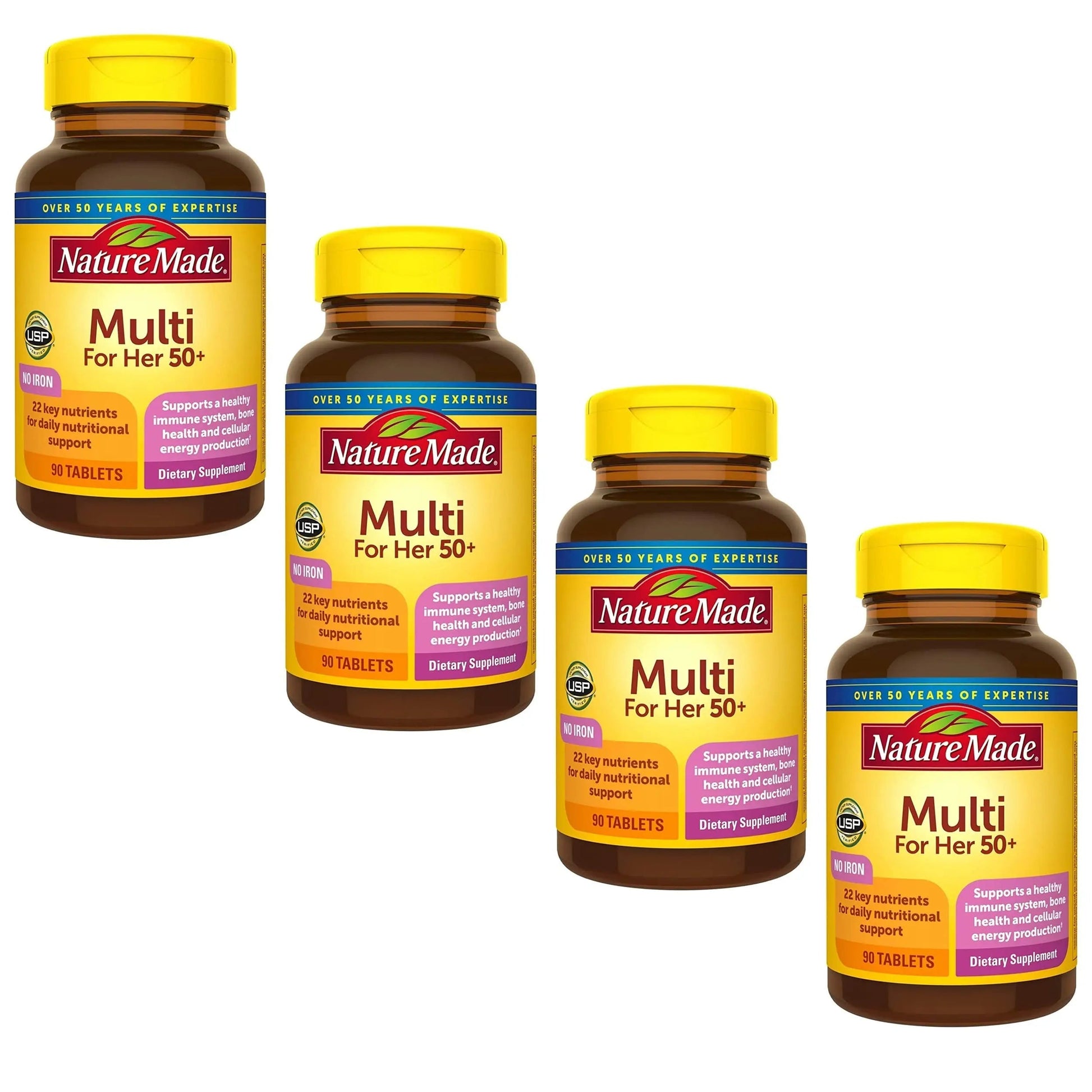 Nature Made Multi for Her 50+ Vitamin/Mineral Tablets 90 ea (Pack of 4) Nature Made buy supplements canada