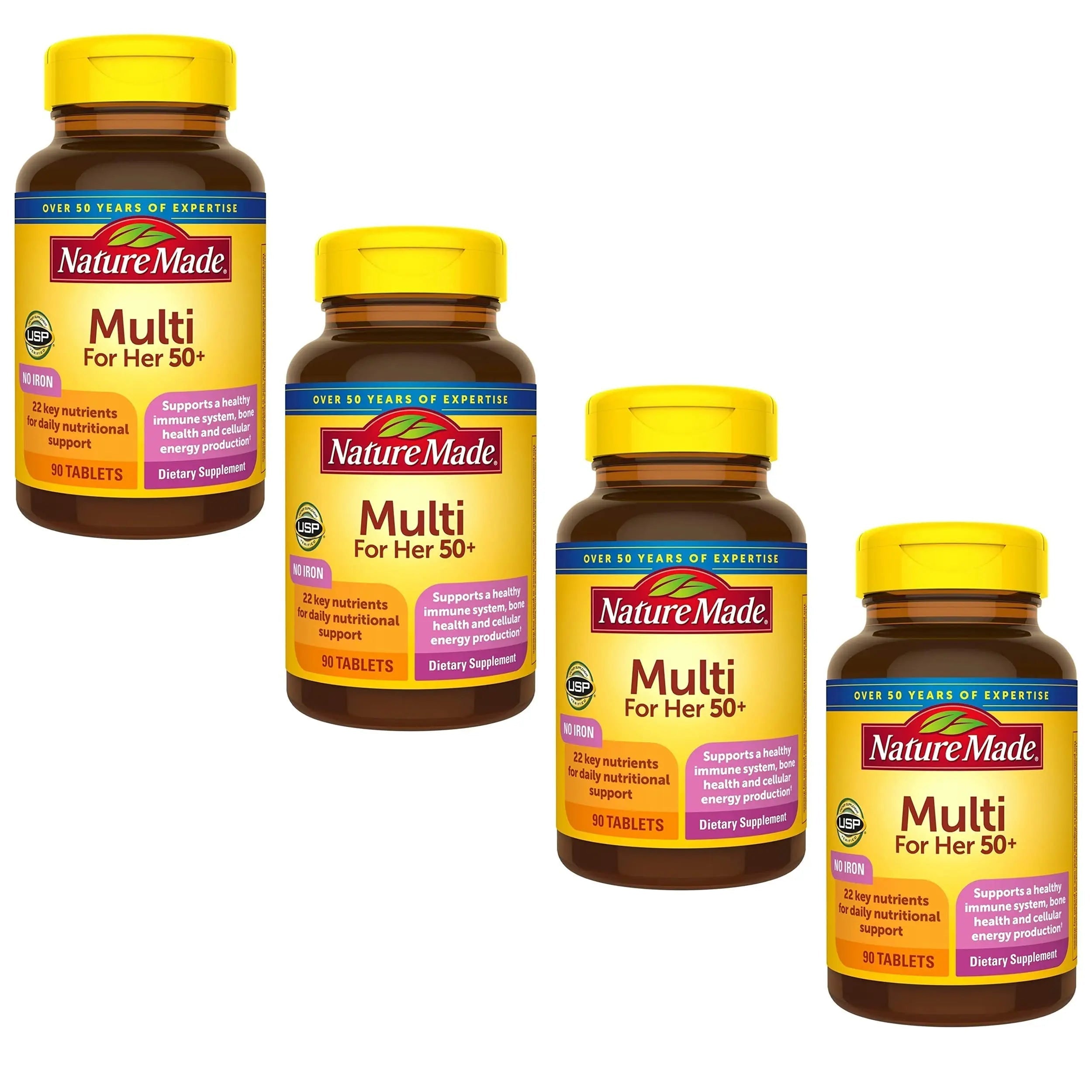 Nature Made Multi for Her 50+ Vitamin/Mineral Tablets 90 ea (Pack of 4) Nature Made buy supplements canada