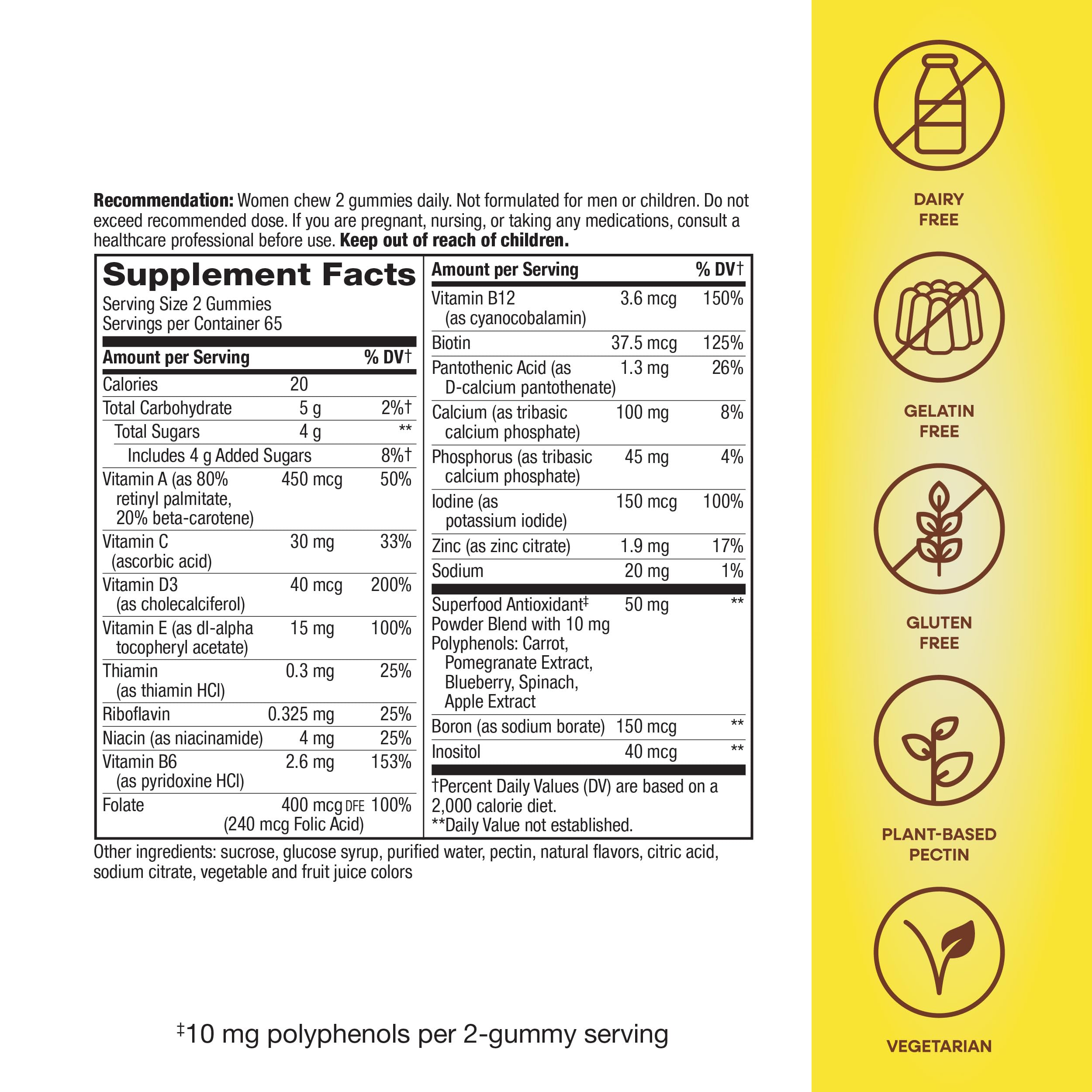 Nature's Way Alive! Women's Daily Gummy Multivitamins, 16 Vitamins & Minerals, Energy Metabolism*, Hair Skin & Nails Nature's Way buy supplements canada