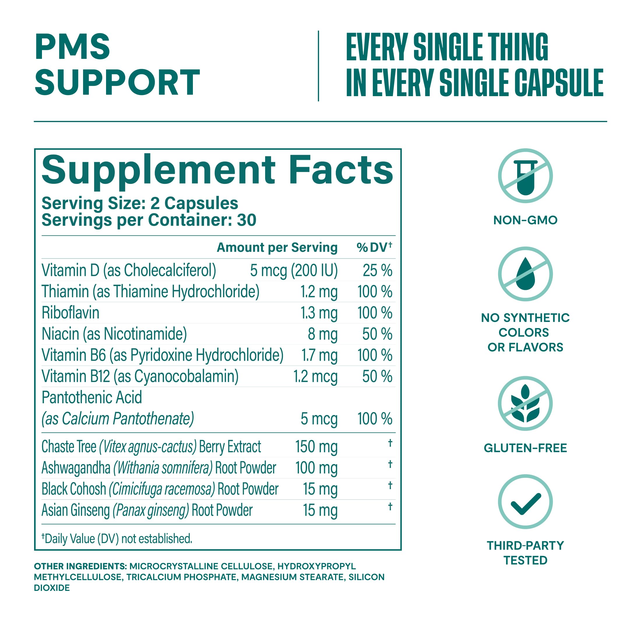 Habit PMS Support Supplement for Women (60 Capsules) - Supports Premenstrual Symptoms & Stress, Hormone Balance, Mood, B Vitamins, Vitamin D, Chasteberry, Ashwagandha, Gluten-Free, Non-GMO (1 Pack) H' Habit buy supplements canada