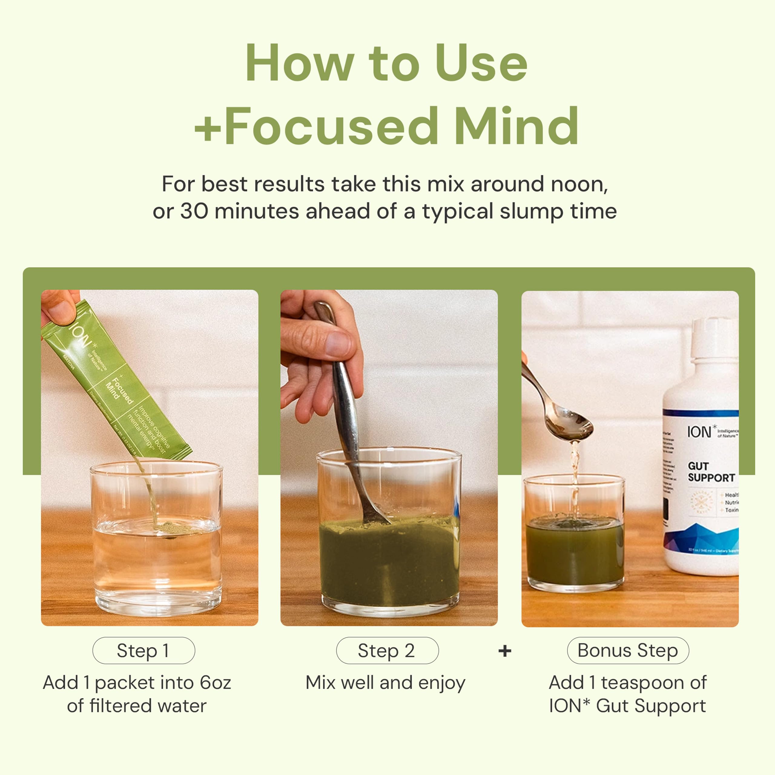 ION* Intelligence of Nature Focused Mind Nootropic Powder Drink Mix - Brain Boost Nootropic Drink with Matcha for Memory, Focus & Relaxation, Brain Supplement for Men & Women, Adults - 20 Packets ION* Intelligence of Nature buy supplements canada