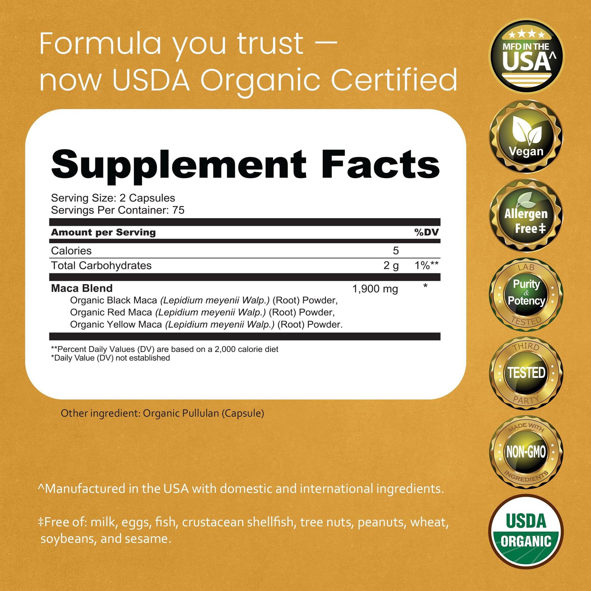 NaturaLife Labs Organic Maca Root – Black, Red & Yellow – 1900 mg per Serving – 150 Capsules – Gelatinized Peruvian Maca NaturaLife Labs buy supplements canada