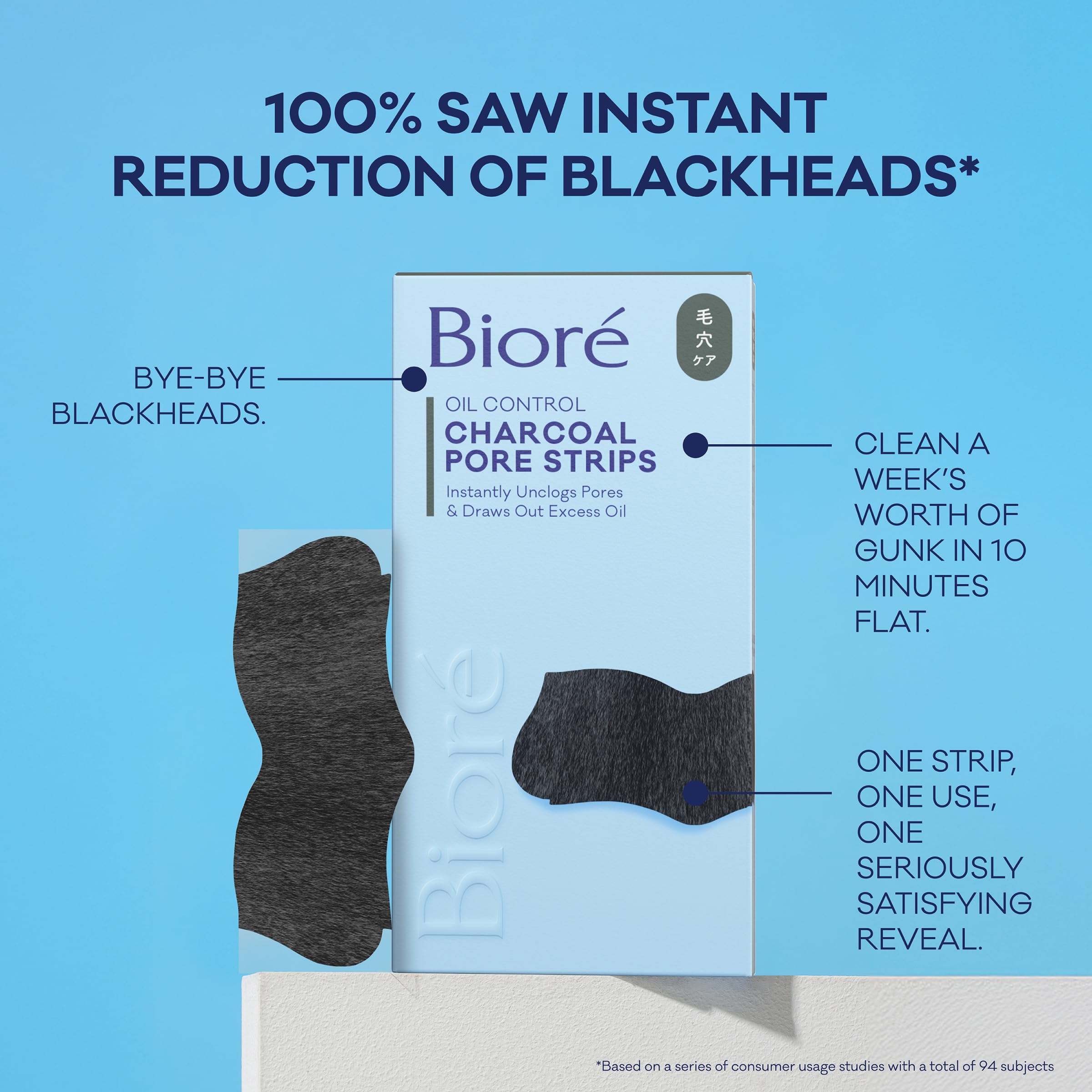 Biore Charcoal, Deep Cleansing Pore Strips, Nose Strips for Blackhead Removal on Oily Skin Bioré buy supplements canada