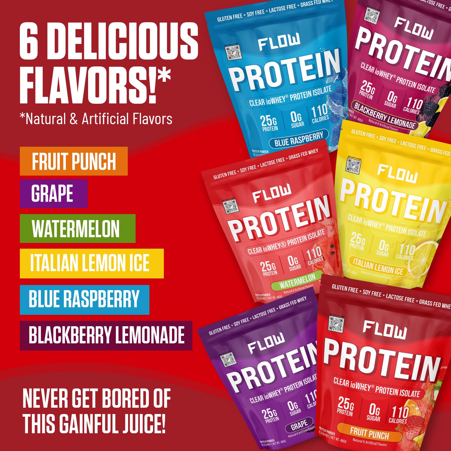 Flow Supps Clear Whey Isolate Protein Powder, Fruit Punch - 15 Servings, 25g Protein Flow Supplements buy supplements canada