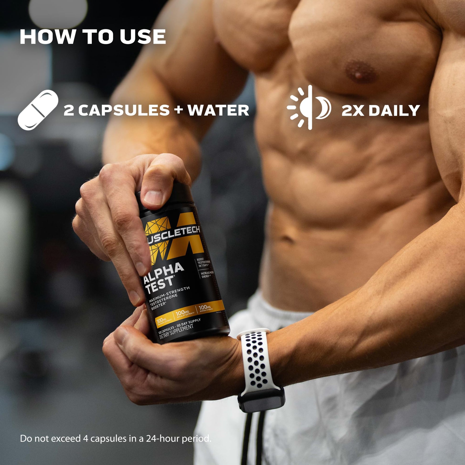MuscleTech Testosterone Booster for Men, AlphaTest - T-Boost Mens Supplement with Tribulus Terrestris & Boron - Daily Male Gym Workout Supplements MuscleTech buy supplements canada