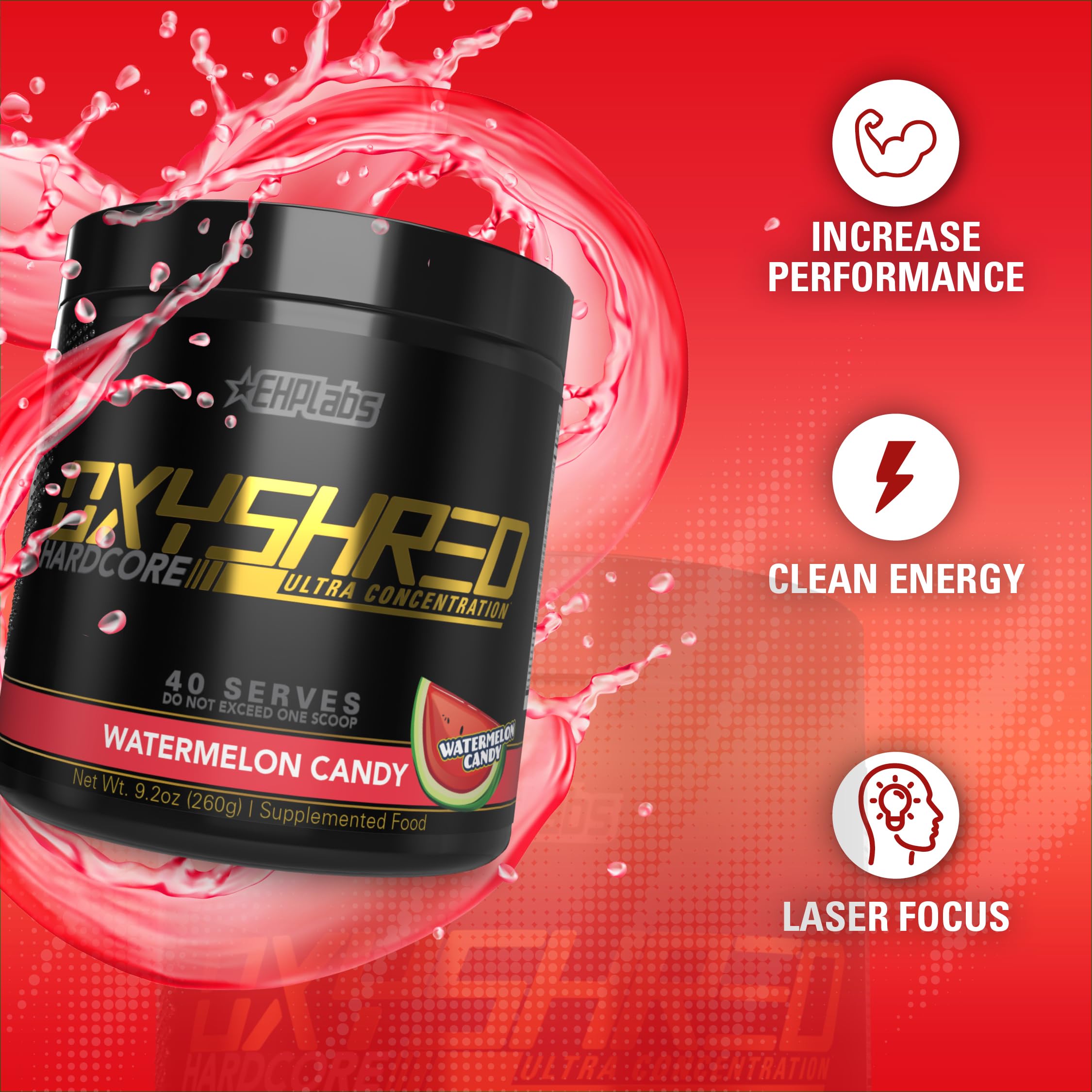 EHP Labs OxyShred Hardcore Super Dosed Pre Workout Powder - Preworkout Powder with L Glutamine & Acetyl L Carnitine, Energy Boost Drink - 275mg of Caffeine EHP Labs buy supplements canada