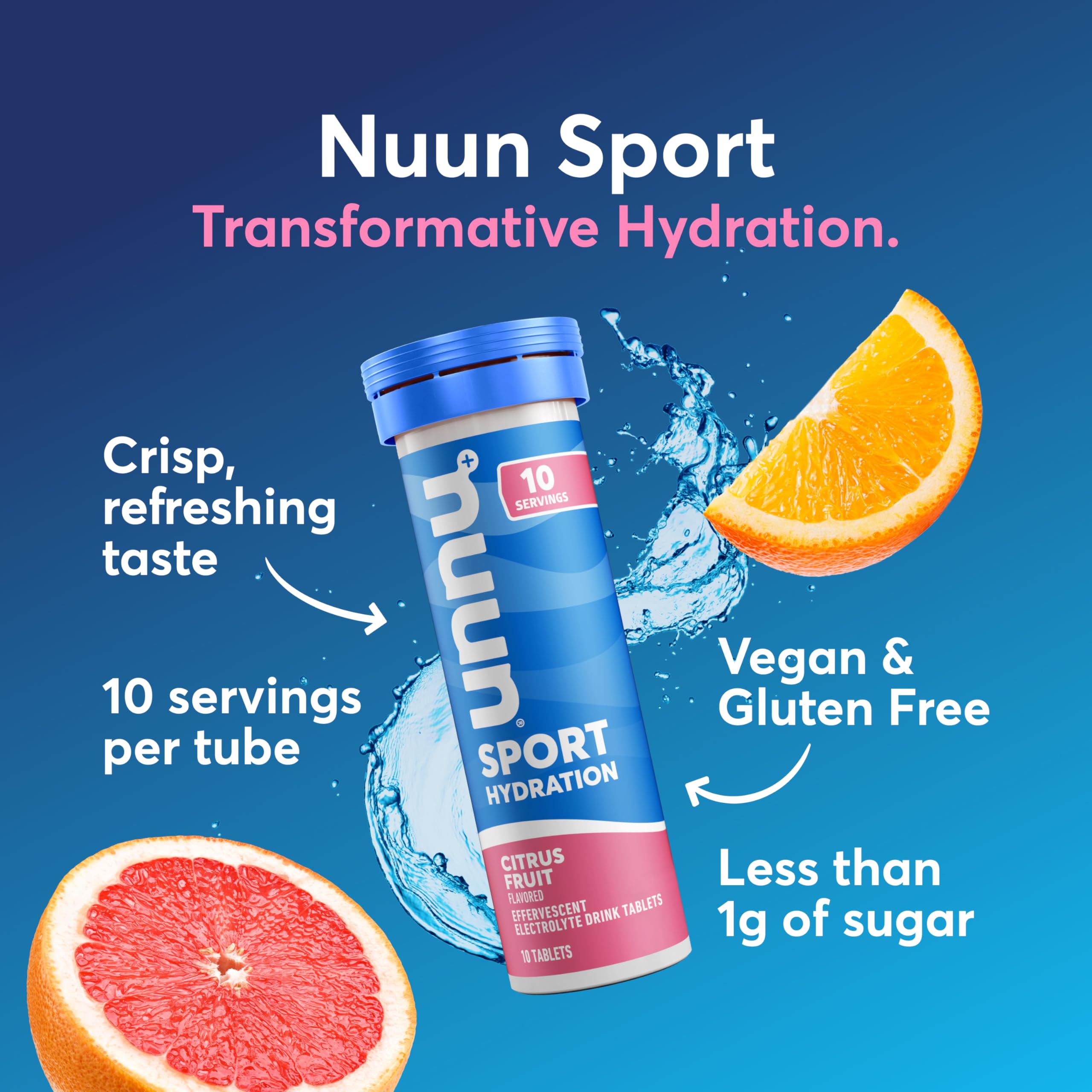 Nuun Sport Electrolyte Tablets with Magnesium, Calcium, Potassium, Chloride & Sodium, Gluten Free & Vegan, Mixed Flavor, 4 Pack (40 Servings Total) Nuun buy supplements canada