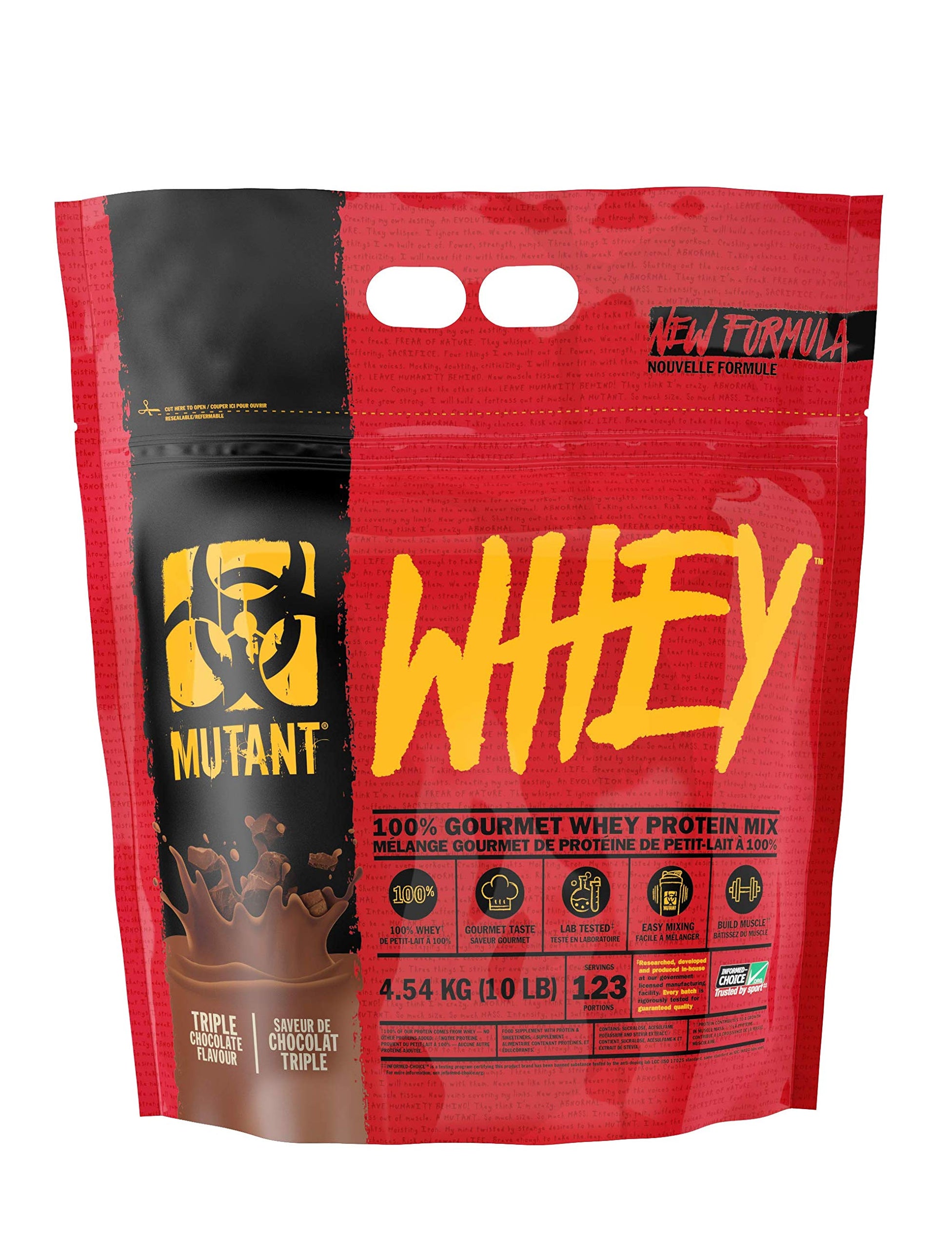 Mutant Whey – 100% Whey Protein Powder, Gourmet Taste, 22g of Protein, 10.4 g EAAs, 5 g BCAAs Mutant buy supplements canada