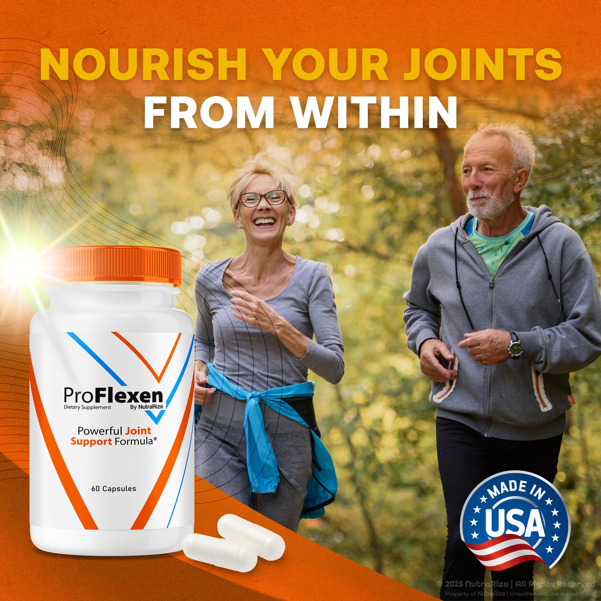 ProFlexen Capsules, ProFlexen Advanced Joint Support Formula, ProFlexen Collagen Support Pills, All Natural Supplement for Healthy and Flexible Joints, Official Pro Flexen Joint Reviews (60 Capsules) NutraRize buy supplements canada