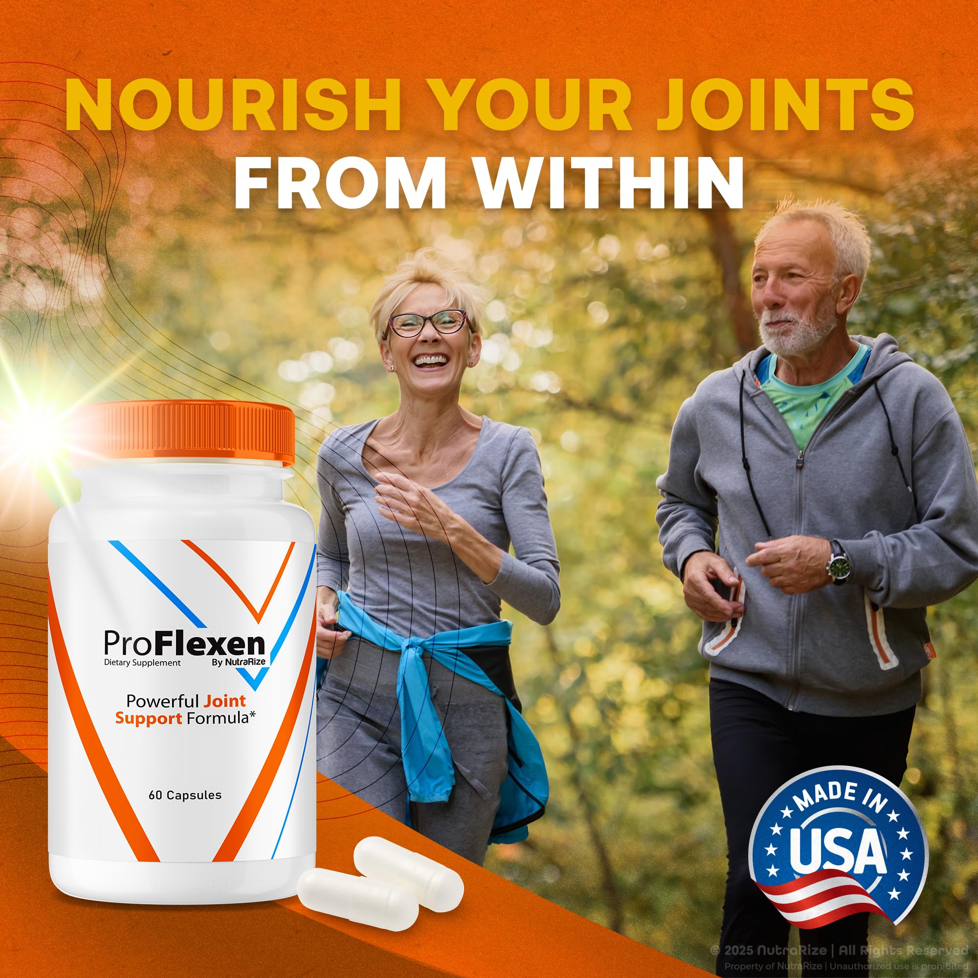 ProFlexen Capsules, ProFlexen Advanced Joint Support Formula, ProFlexen Collagen Support Pills, All Natural Supplement for Healthy and Flexible Joints, Official Pro Flexen Joint Reviews (60 Capsules) NutraRize buy supplements canada