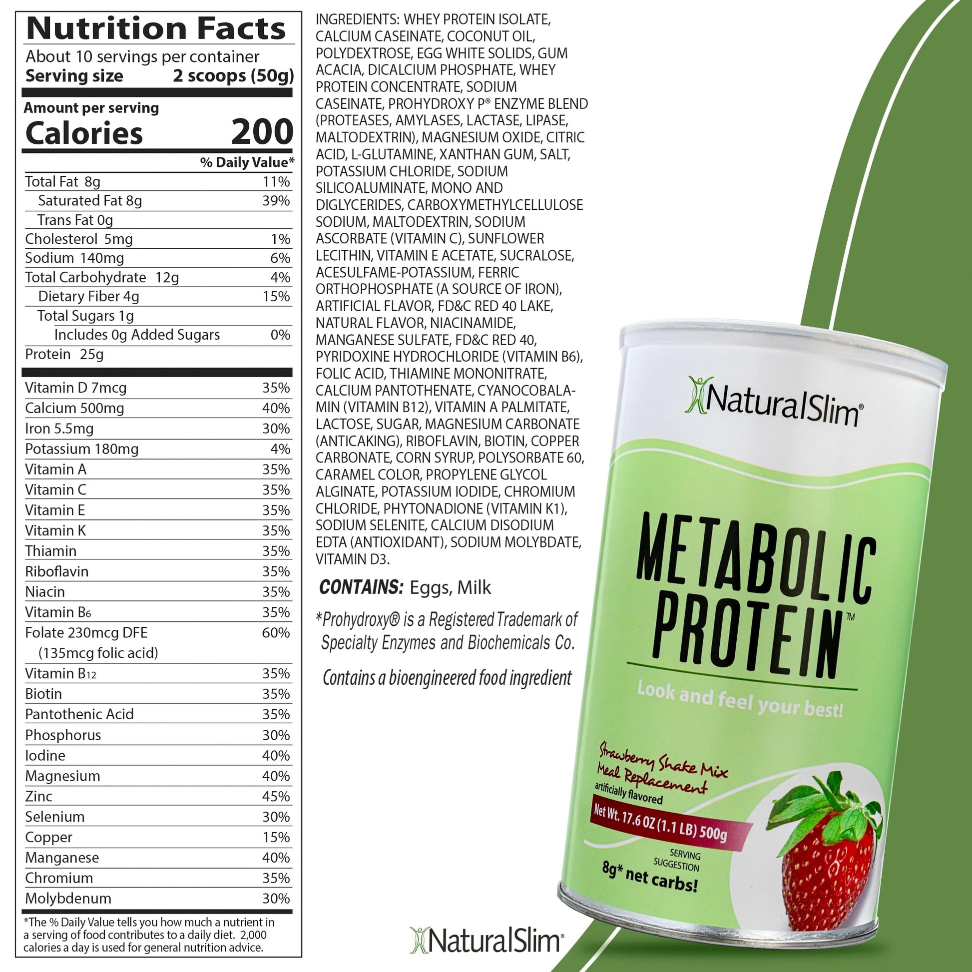 NaturalSlim Metabolic Whey Protein Powder Strawberry – Low Carb, Meal Replacement NaturalSlim buy supplements canada