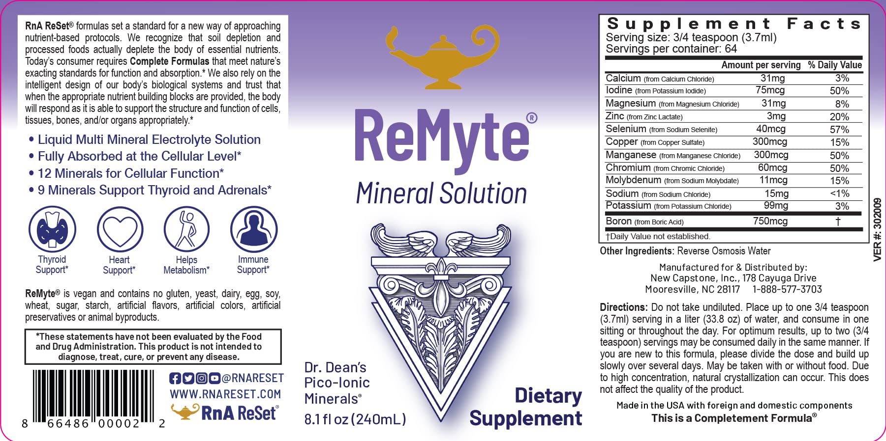 RnA ReSet ReMag & ReMyte – Liquid Magnesium and Multi-Mineral Supplement Bundle, 8.1 Fl Oz Each (2-Pack) NSF Certified RnA ReSet buy supplements canada