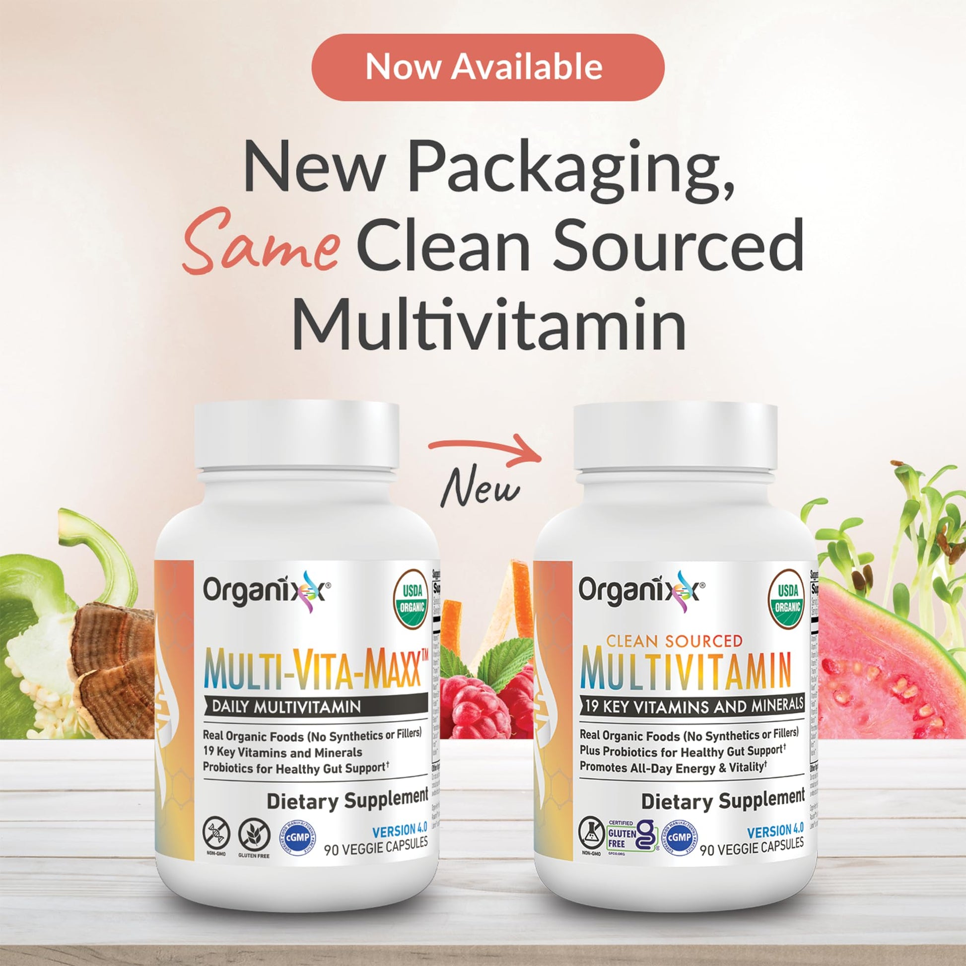 Organixx Clean Sourced Multivitamin for Women & Men, w/Vitamin C, D3, Vitamin B Complex, Probiotics, Organic Fruits & Vegetables, Supports Digestive Gut Health, Immune Support, 90 Vegan Gel Capsules Organixx buy supplements canada