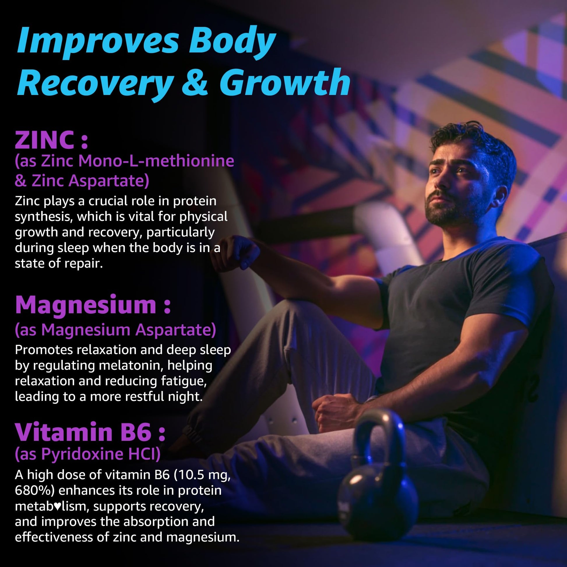 Zinc and Magnesium Supplement, Zinc Magnesium Aspartate Post Workout Gummies for Men Women, with Vitamin B6, B12, D3, Turmeric for Nighttime Recovery, Reduce Fatigue NEVISS buy supplements canada