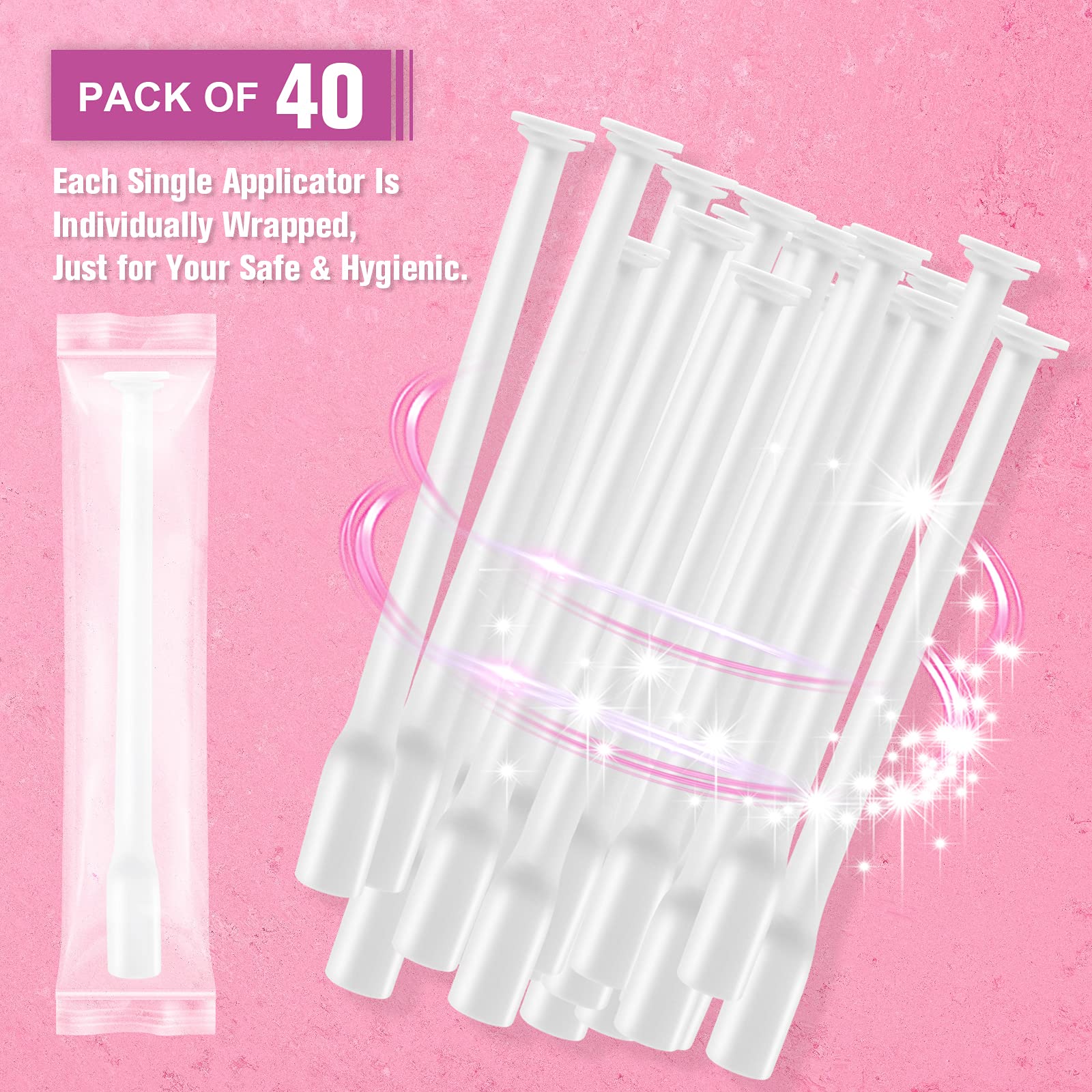 Nieteyrue (40 Packs) Disposable Vaginial Applicators Individually Wrapped Hygienic Fit Nieteyrue buy supplements canada