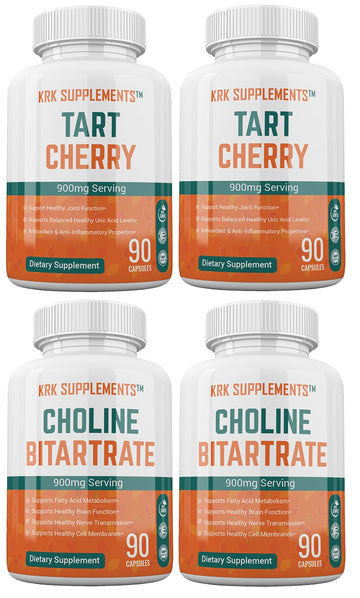 KRK SUPPLEMENTS Bundle Combo of 2 Bottles of Choline Bitartrate and 2 Bottles KRK SUPPLEMENTS buy supplements canada