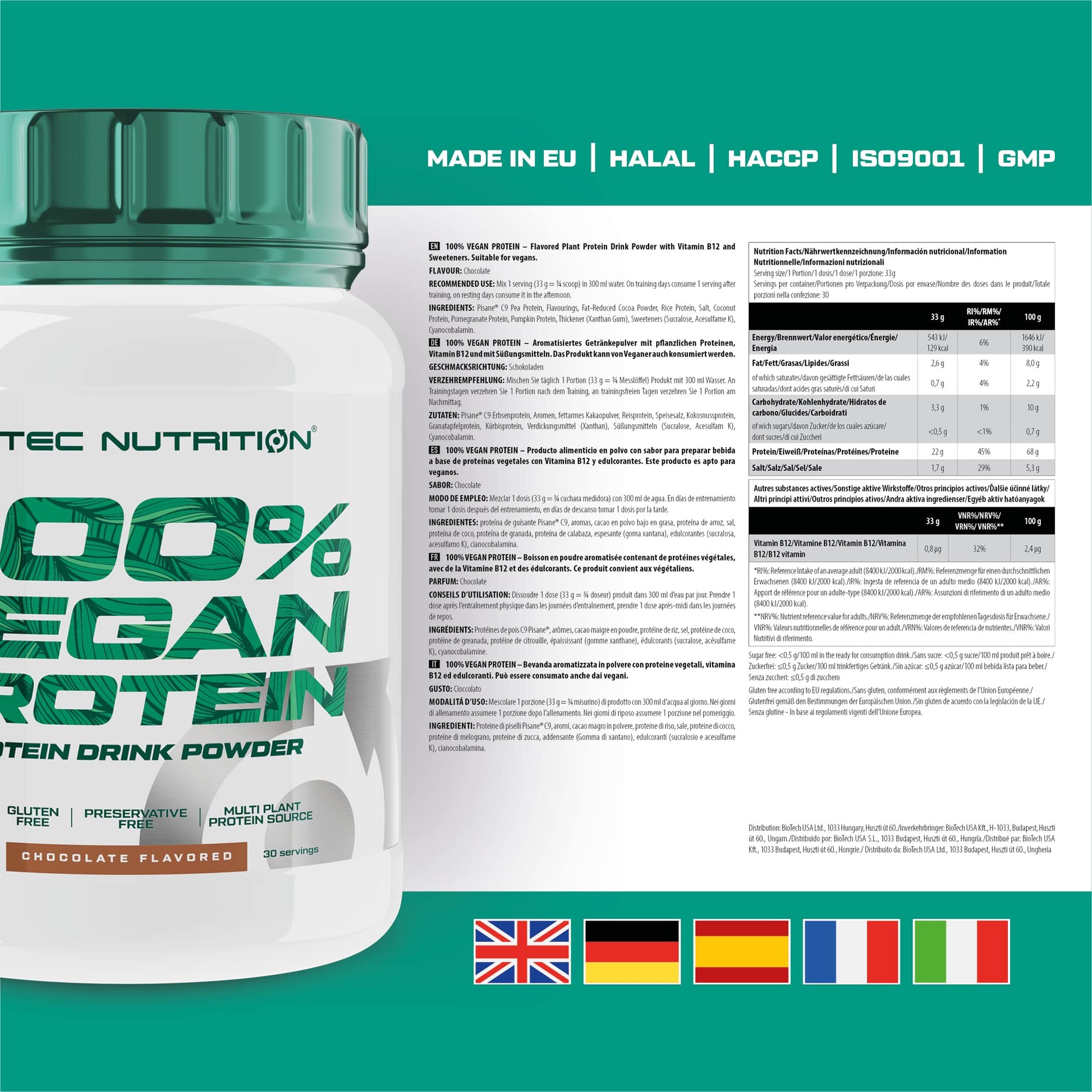 Scitec Nutrition 100% Vegan Protein – 5 Plant-Based Protein Sources – Fortified with Vitamin B12 Scitec Nutrition buy supplements canada
